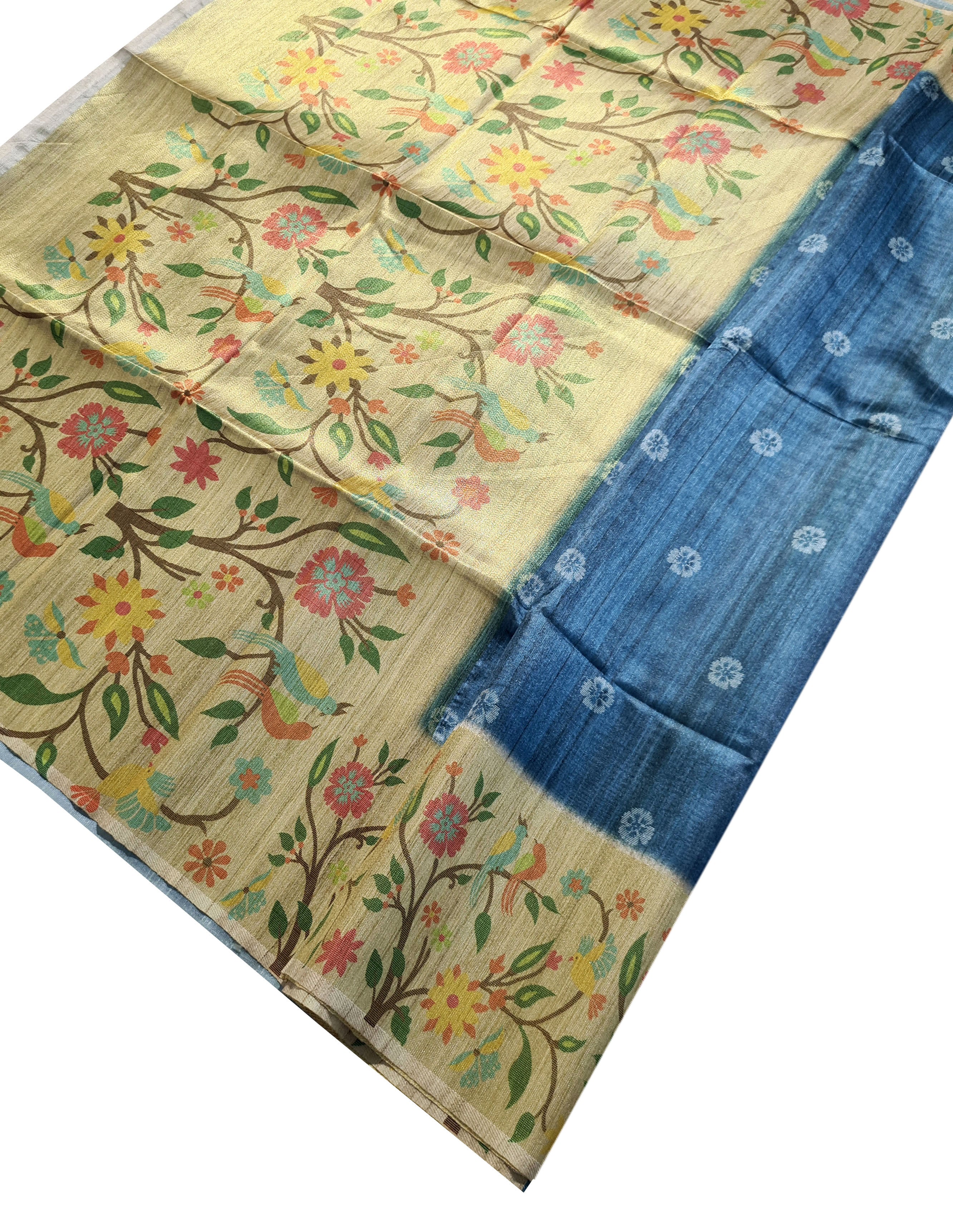 Semi Tusaar Antic Design Sarees