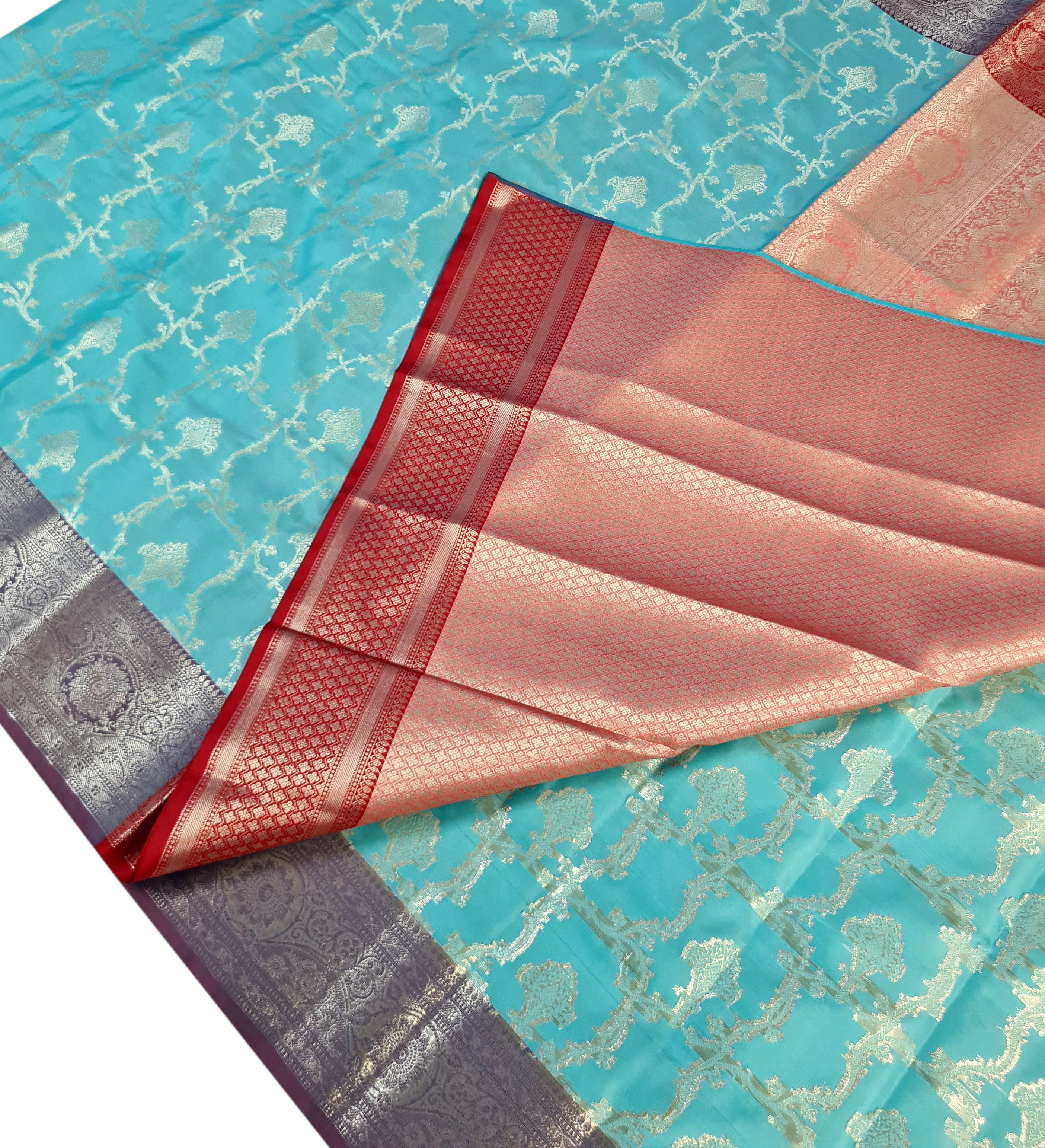 Banarasi Katan Jaal Silk Sarees