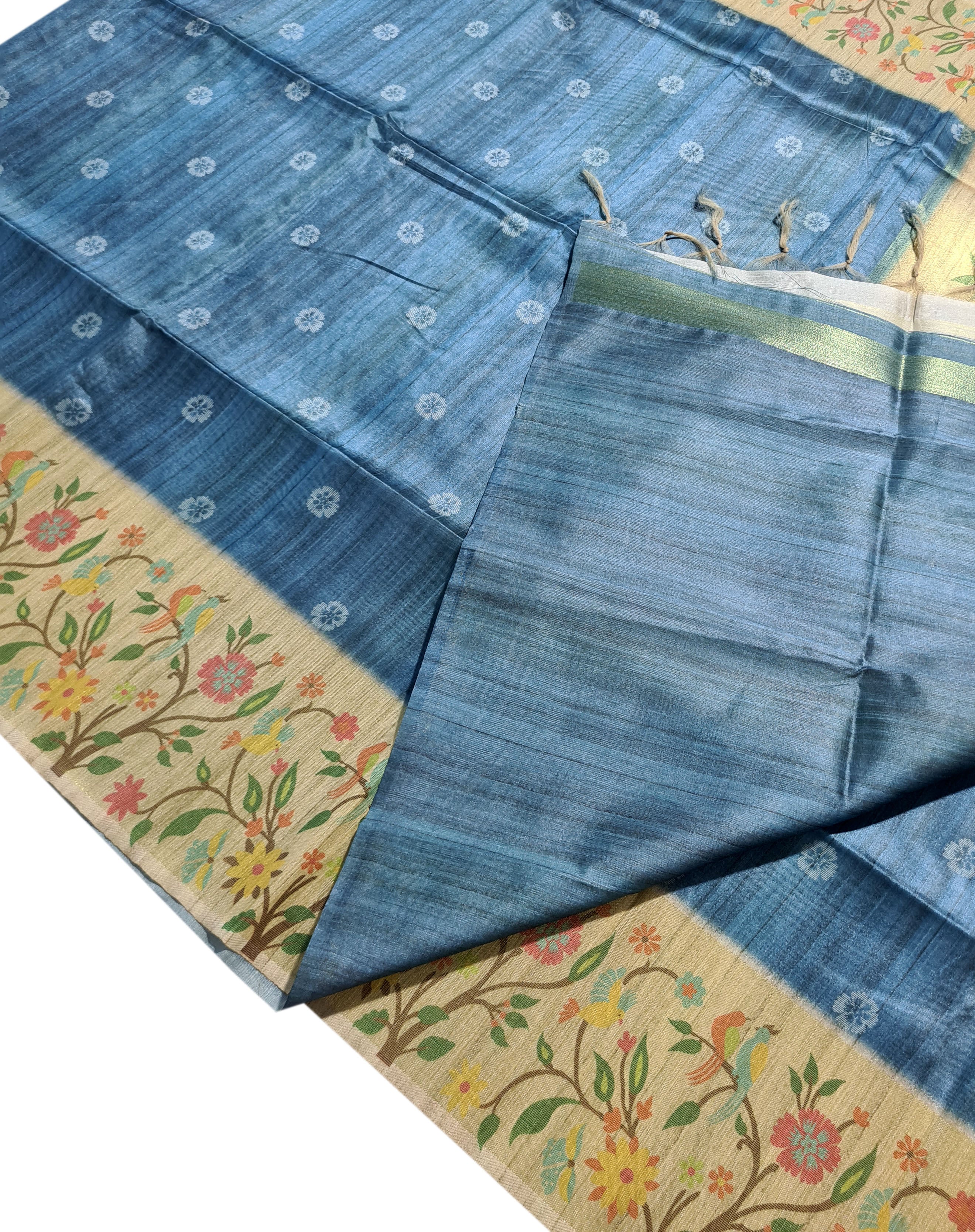 Semi Tusaar Antic Design Sarees