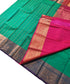 Kanchi Vegan Silk Saree With Contrast Blouse and Rich Jari Pallu