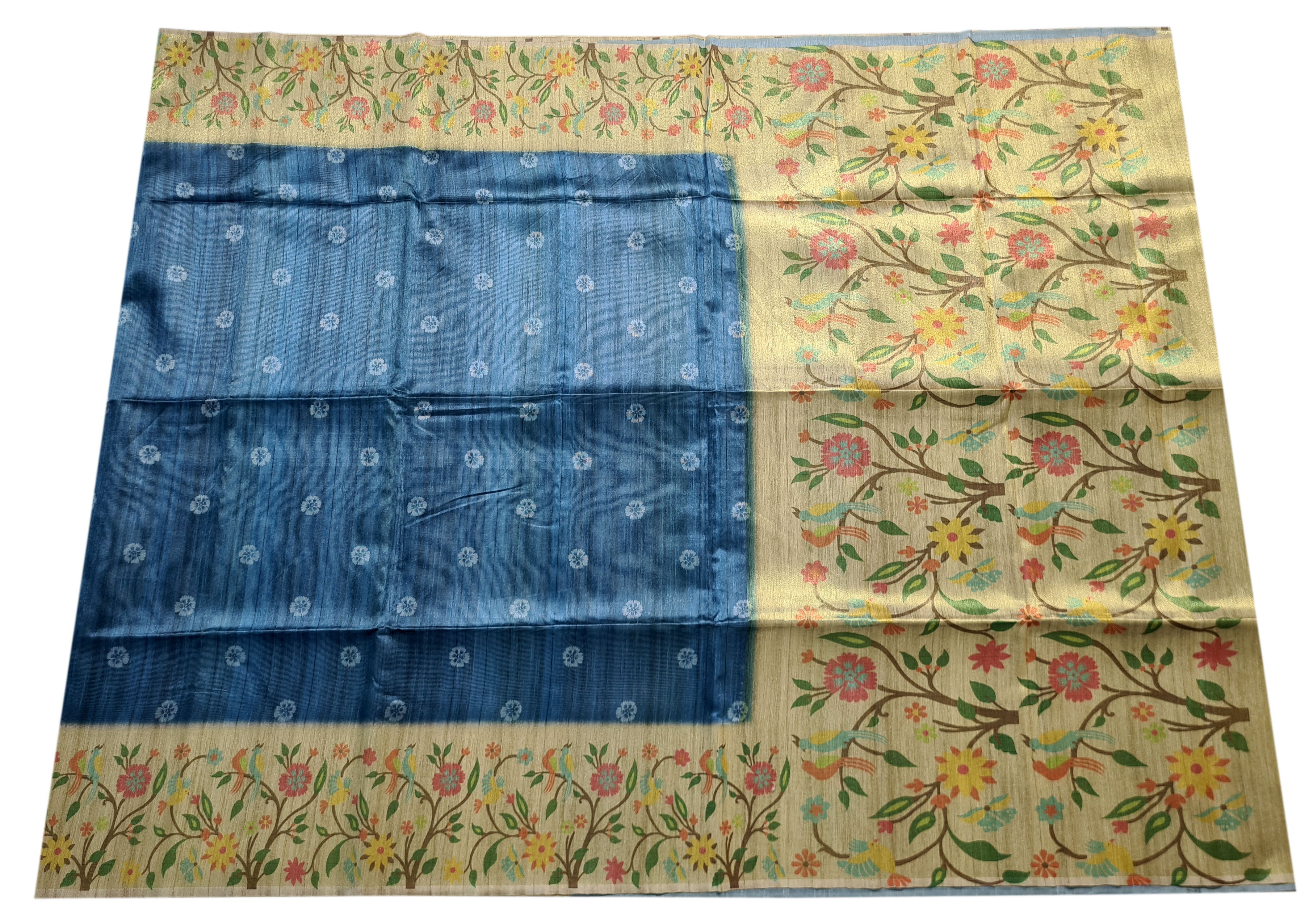 Semi Tusaar Antic Design Sarees