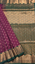 Kanchi Vegan Silk Saree With Contrast Blouse and Rich Jari Pallu