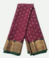 Kanchi Vegan Silk Saree With Contrast Blouse and Rich Jari Pallu