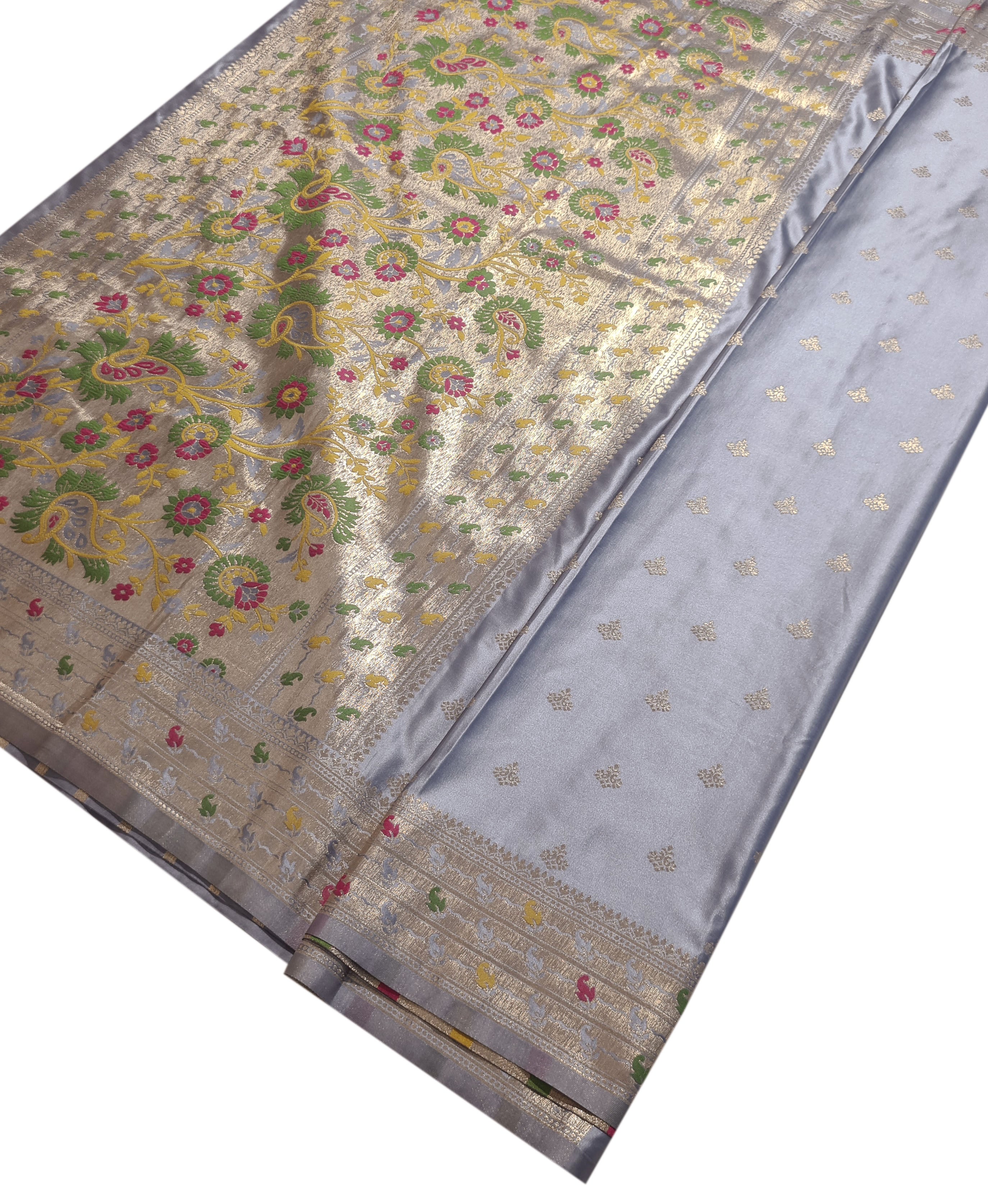 Crape Antic Silk Meena Sarees