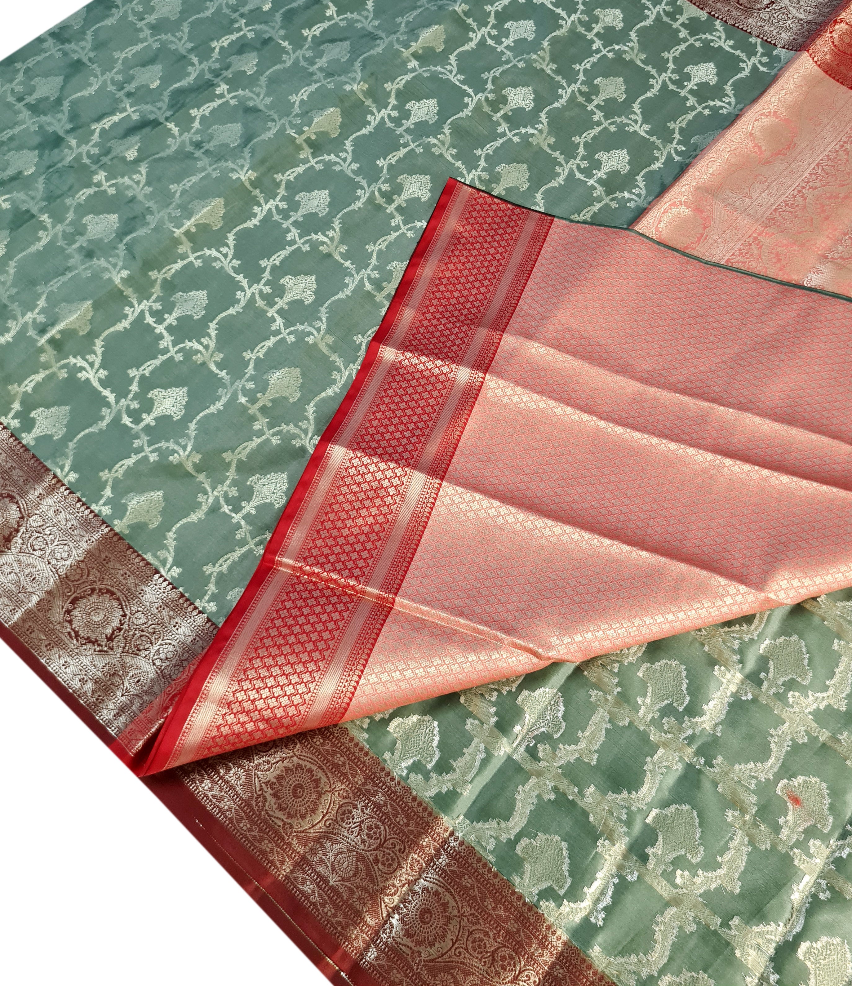 Banarasi Katan Jaal Silk Sarees