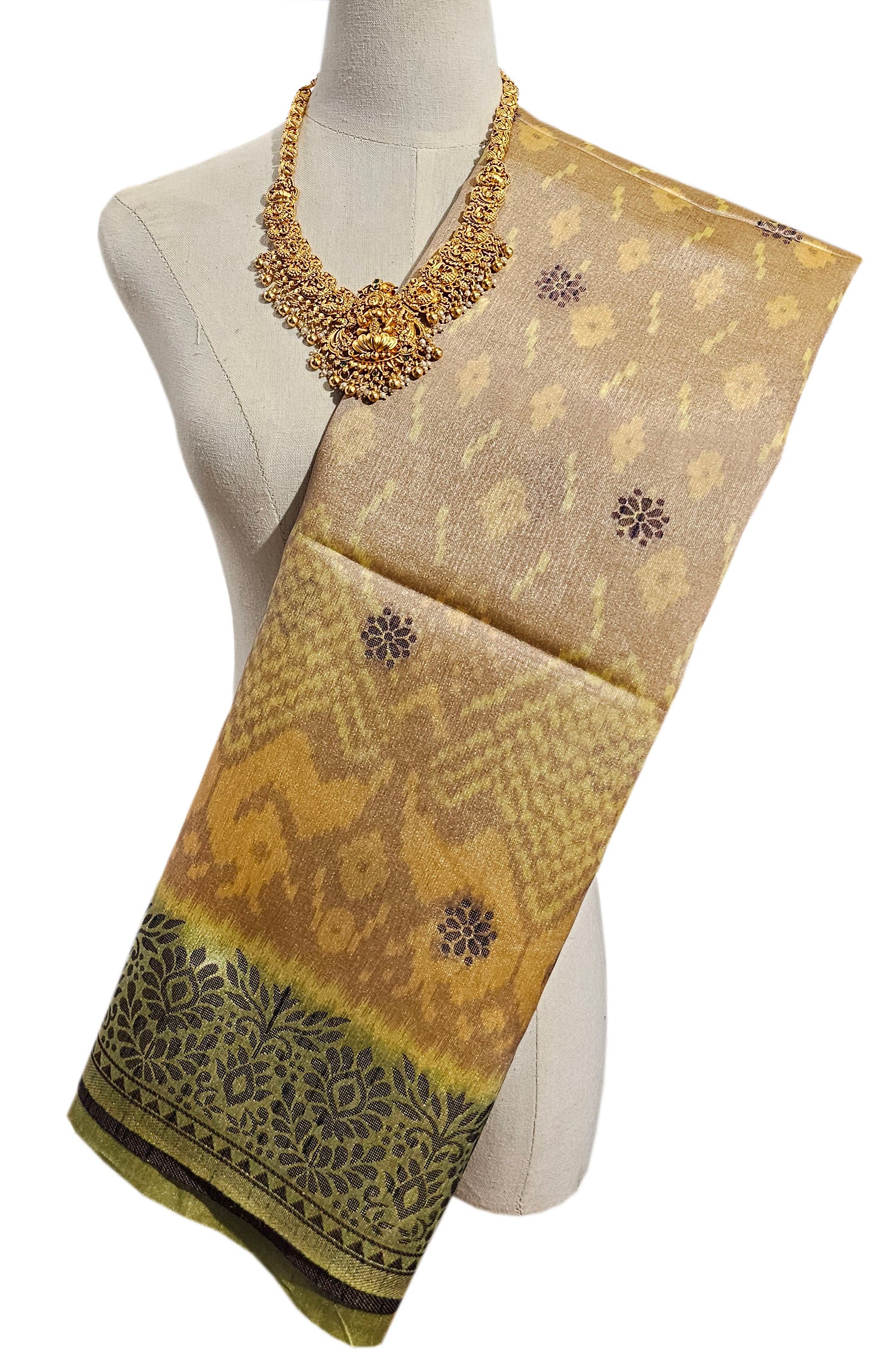 Semi Tussar Antic Design Sarees