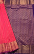Kanchi Vegan Silk Saree With Contrast Blouse and Rich Jari Pallu