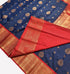 Kanchi Vegan Silk Saree With Contrast Blouse and Rich Jari Pallu
