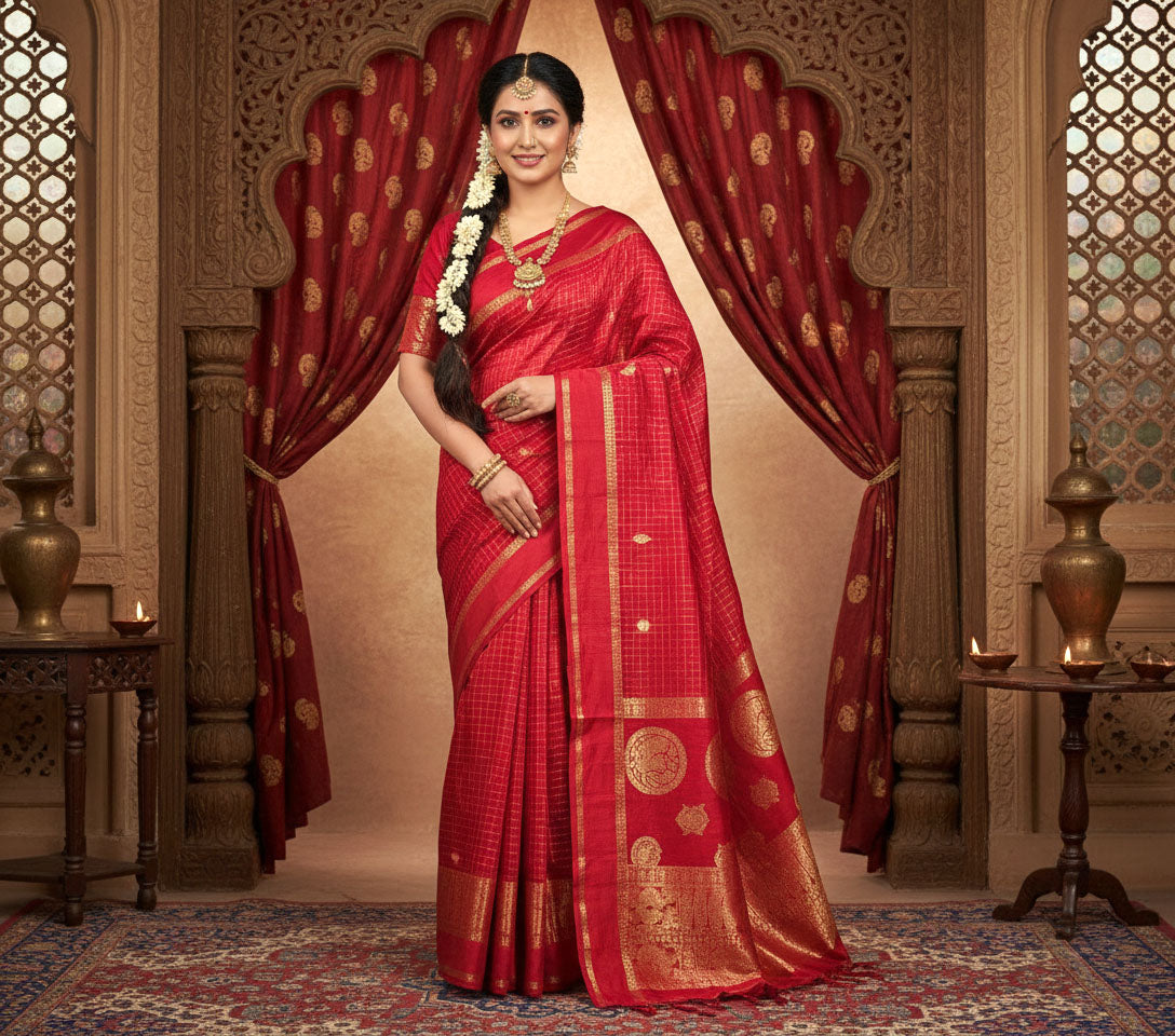 Kanchipuram Pure Silk Cotton Saree