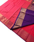 Kanchi Vegan Silk Saree With Contrast Blouse and Rich Jari Pallu