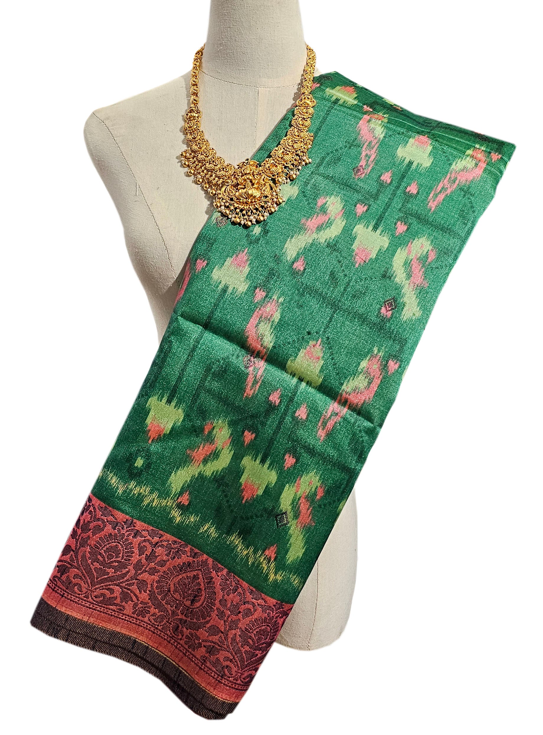 Semi Tussar Antic Design Sarees