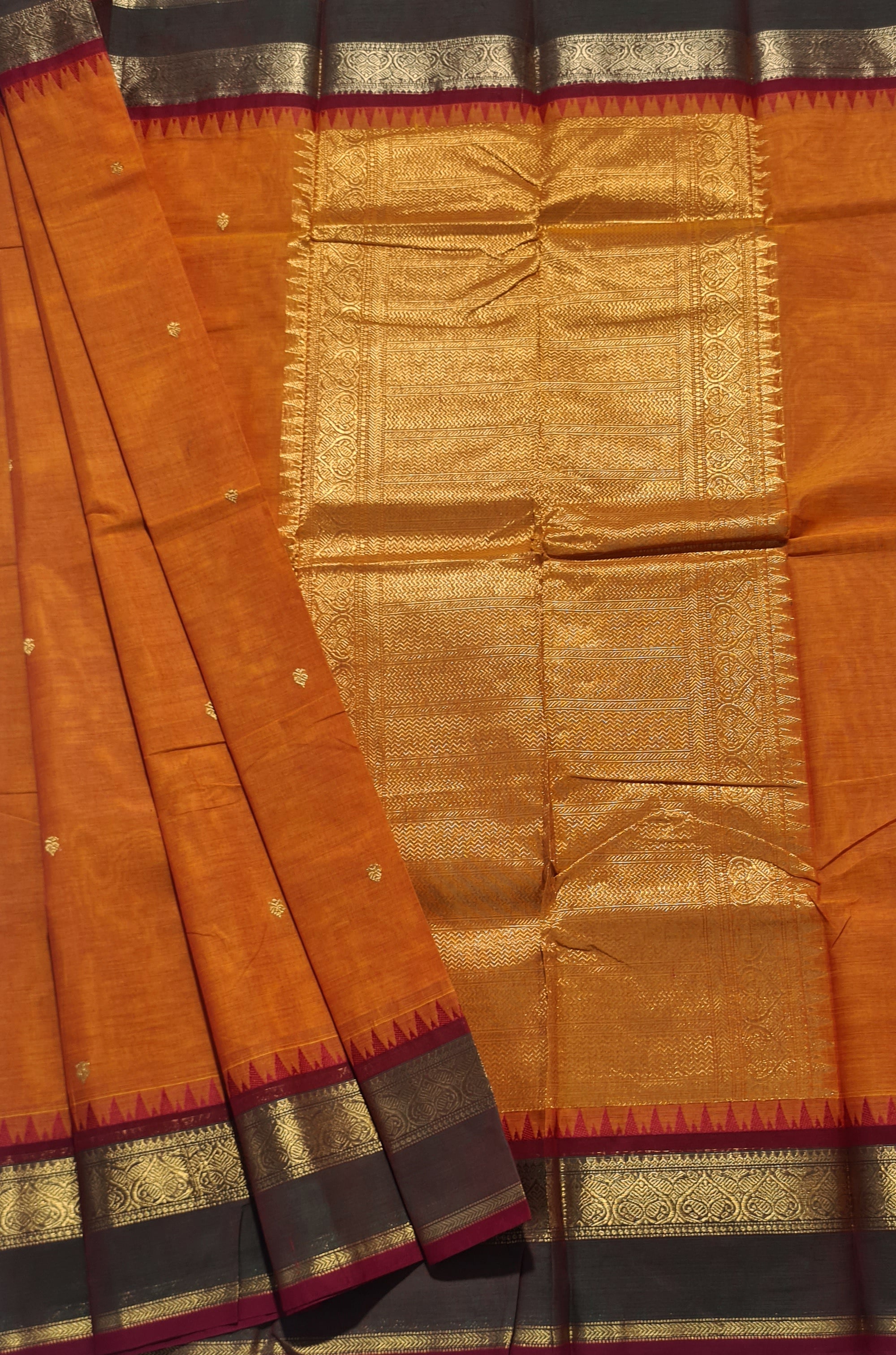 Kanchipuram Pure Silk Cotton Saree with Blouse
