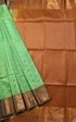 Kanchi Vegan Silk Saree With Contrast Blouse and Rich Jari Pallu