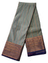 Kanchi Vegan Silk Saree With Contrast Blouse and Rich Jari Pallu