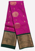 Kanchi Vegan Silk Saree With Contrast Blouse and Rich Jari Pallu