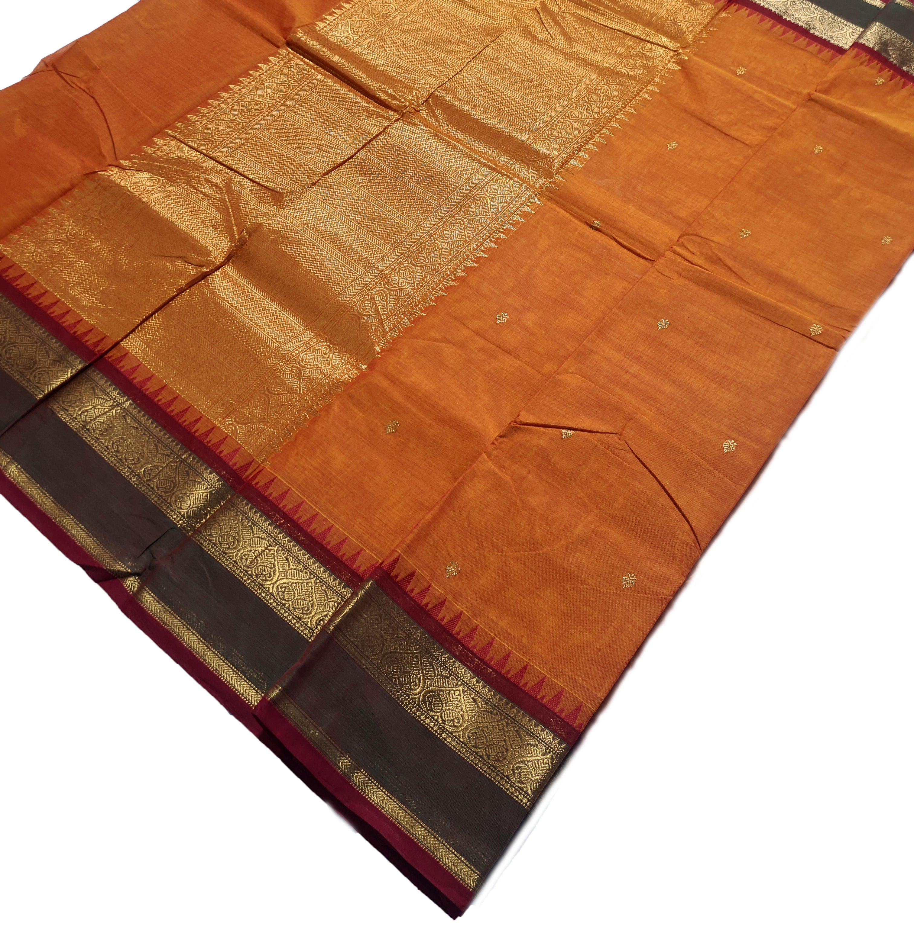 Kanchipuram Pure Silk Cotton Saree with Blouse