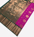 Kanchi Vegan Silk Saree With Contrast Blouse and Rich Jari Pallu