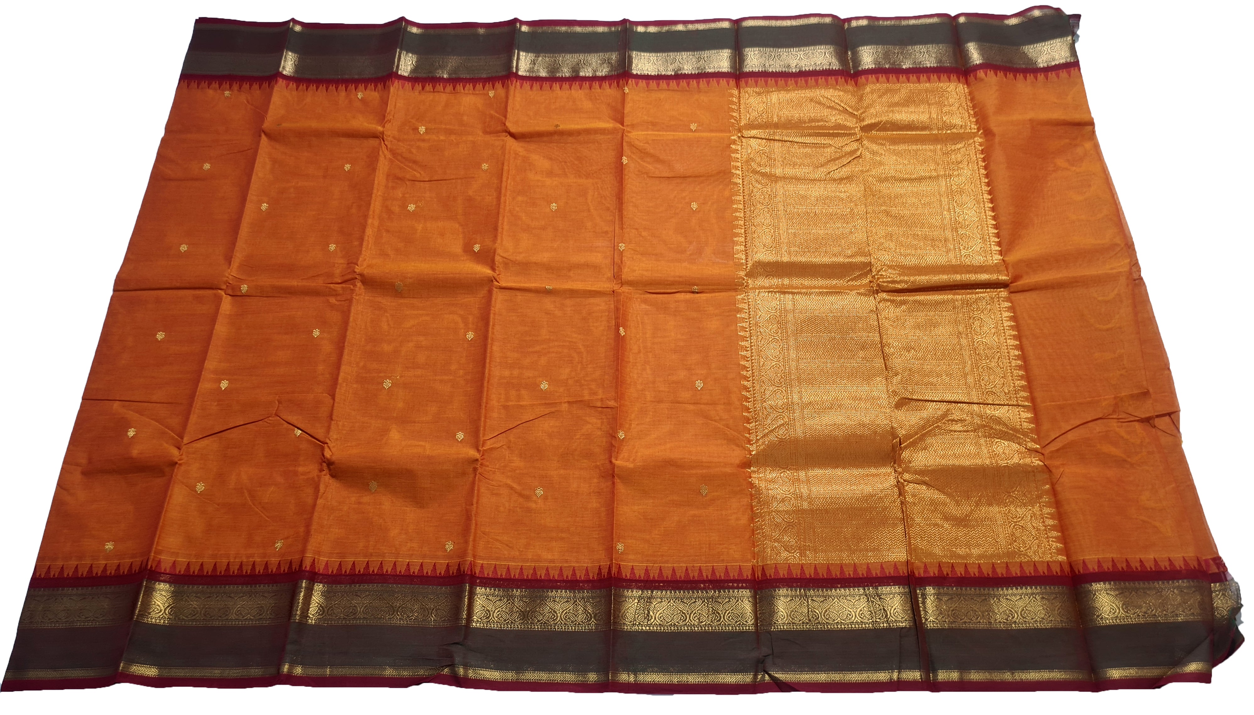 Kanchipuram Pure Silk Cotton Saree with Blouse