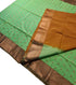 Kanchi Vegan Silk Saree With Contrast Blouse and Rich Jari Pallu