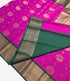Kanchi Vegan Silk Saree With Contrast Blouse and Rich Jari Pallu