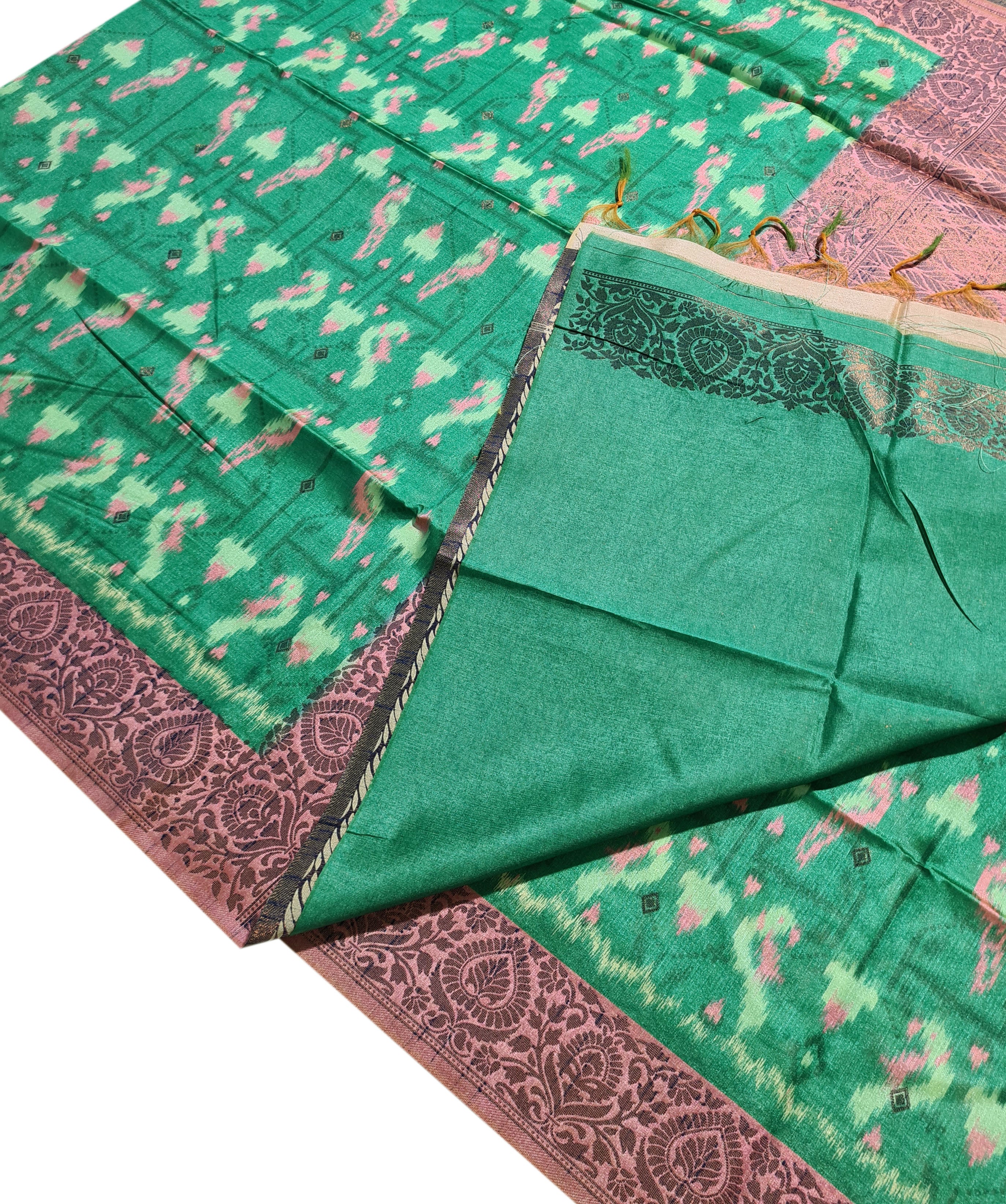 Semi Tussar Antic Design Sarees