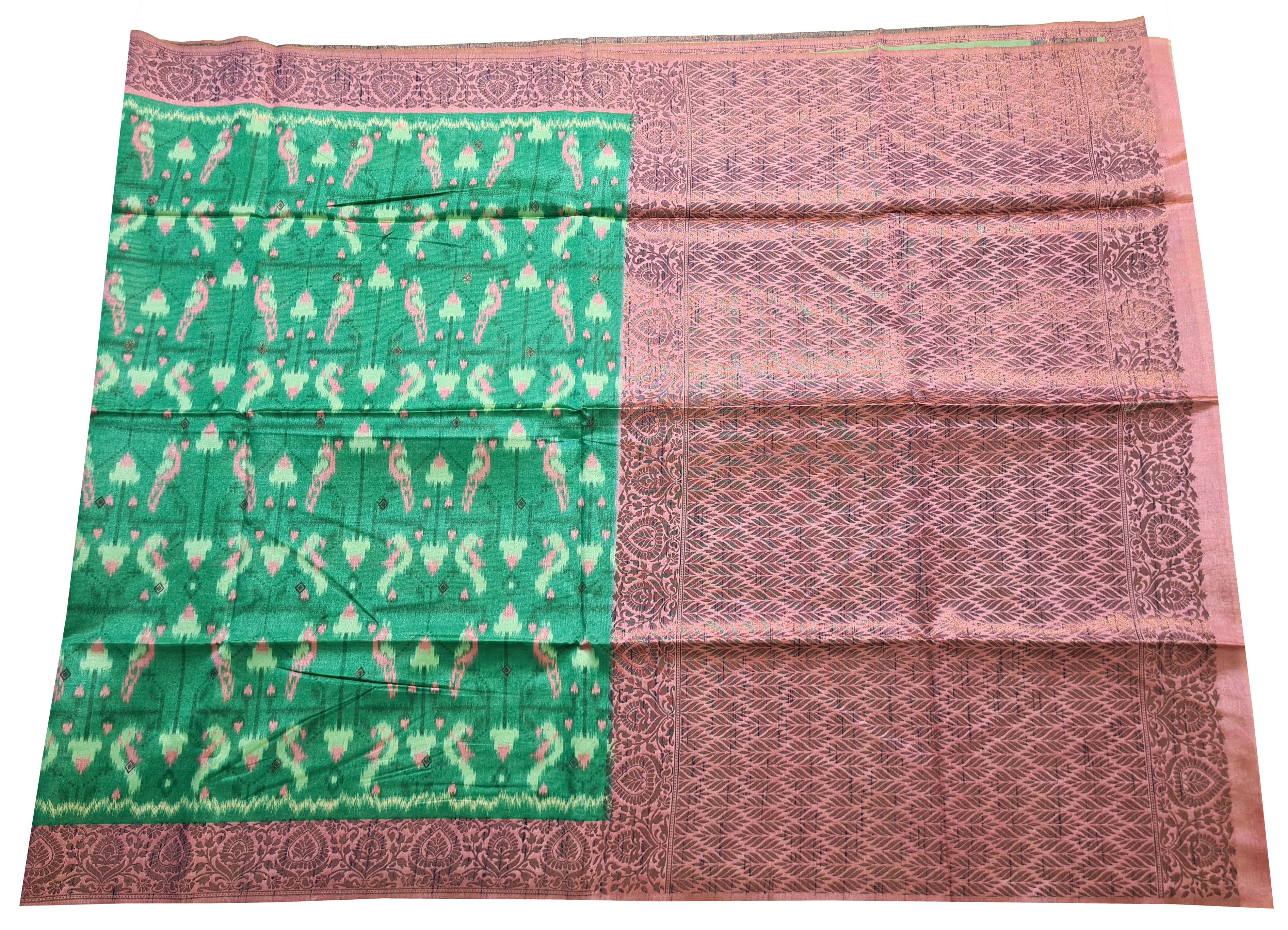 Semi Tussar Antic Design Sarees