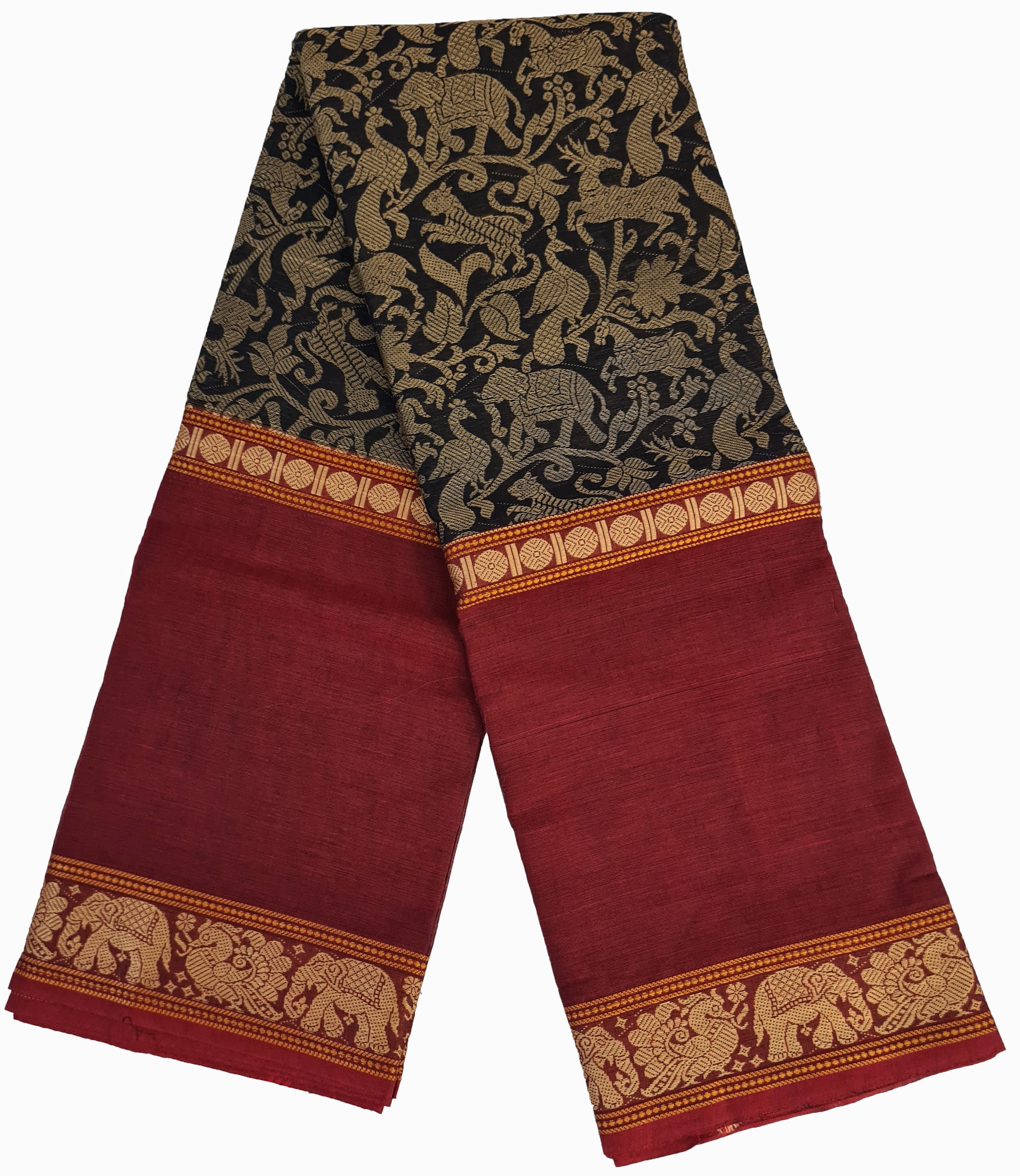 Kanchipuram Cotton Saree With Blouse
