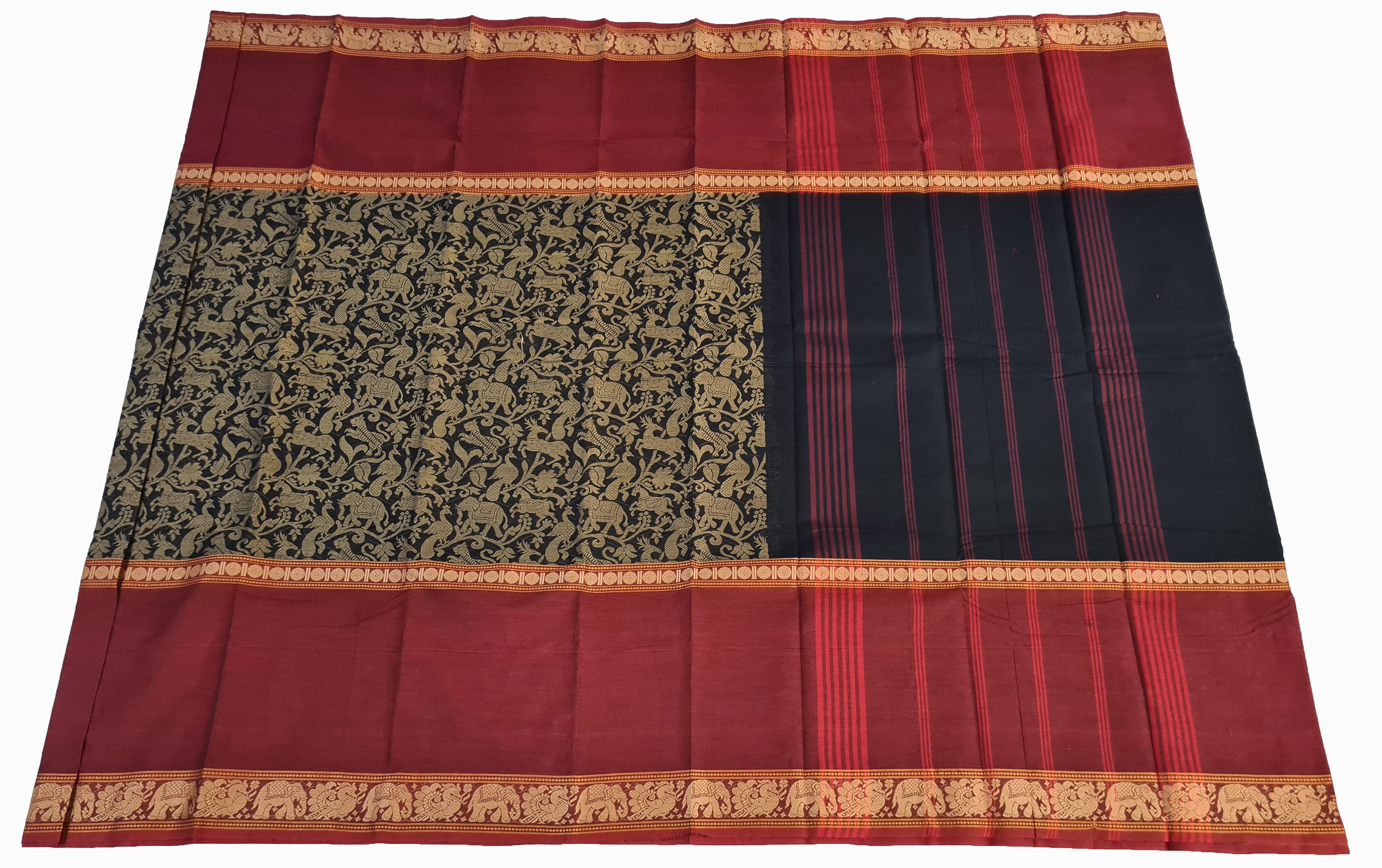 Kanchipuram Cotton Saree With Blouse
