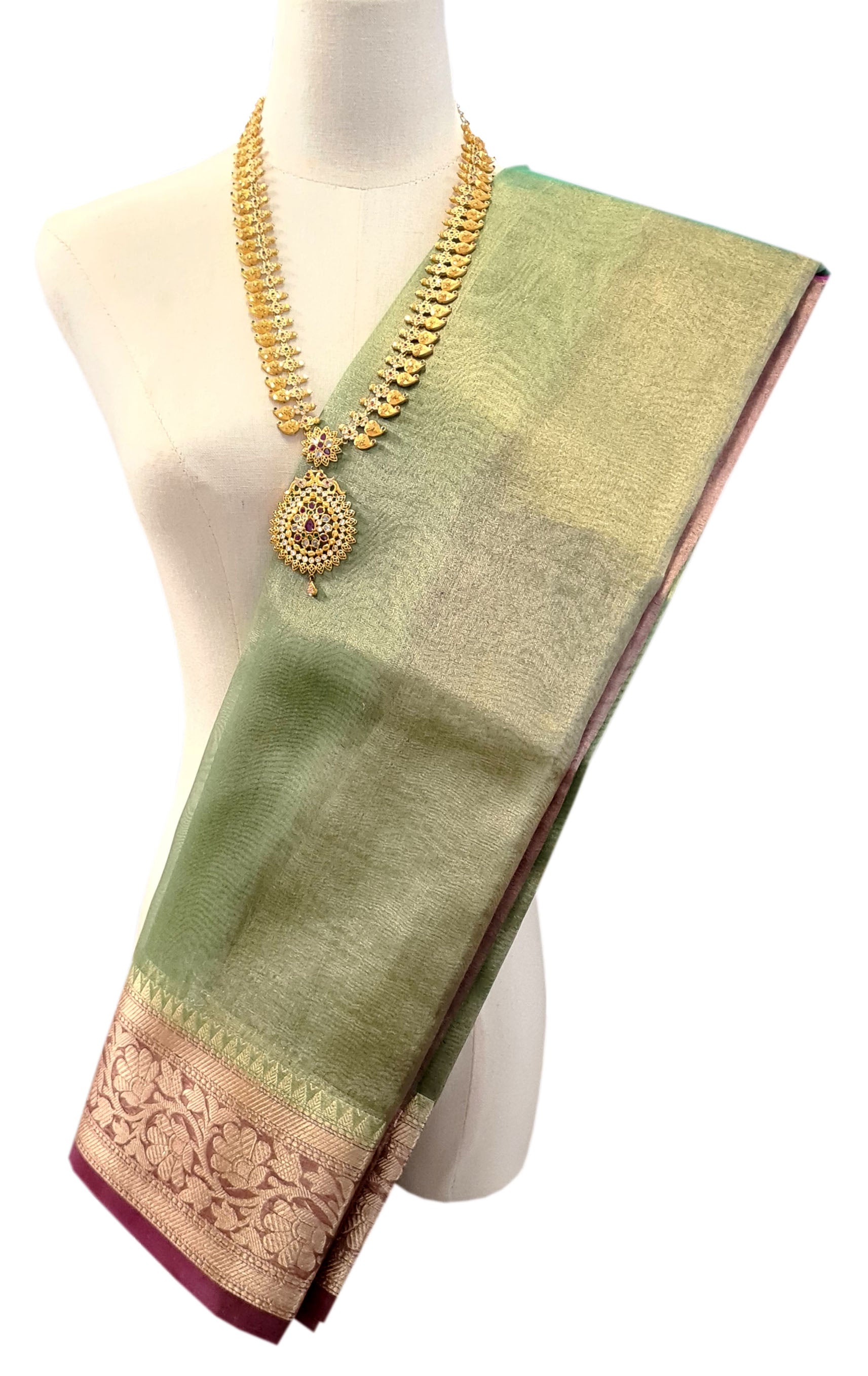 Banarasi Tissue Plain Sarees