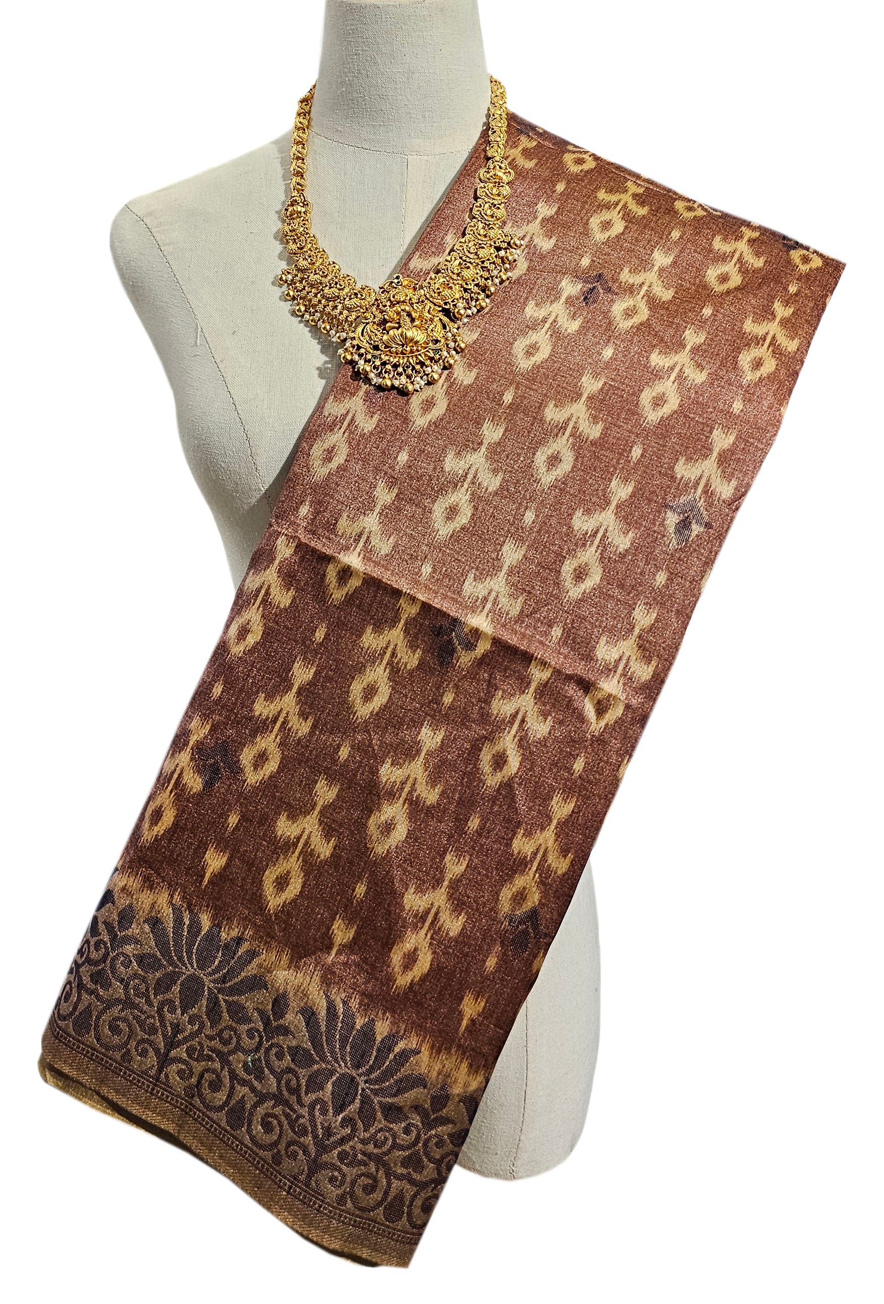 Semi Tussar Antic Design Sarees