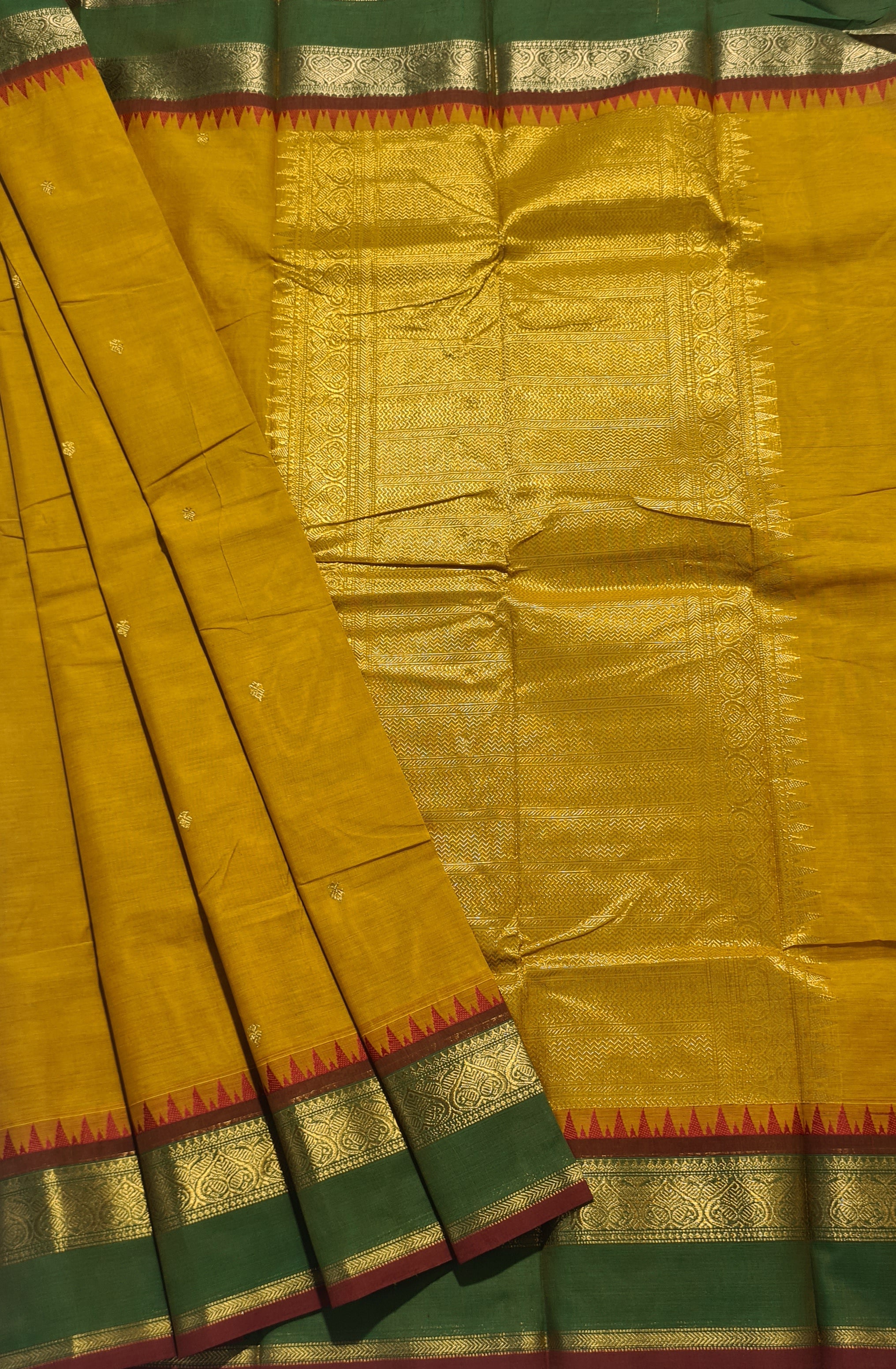 Kanchipuram Pure Silk Cotton Saree with Blouse