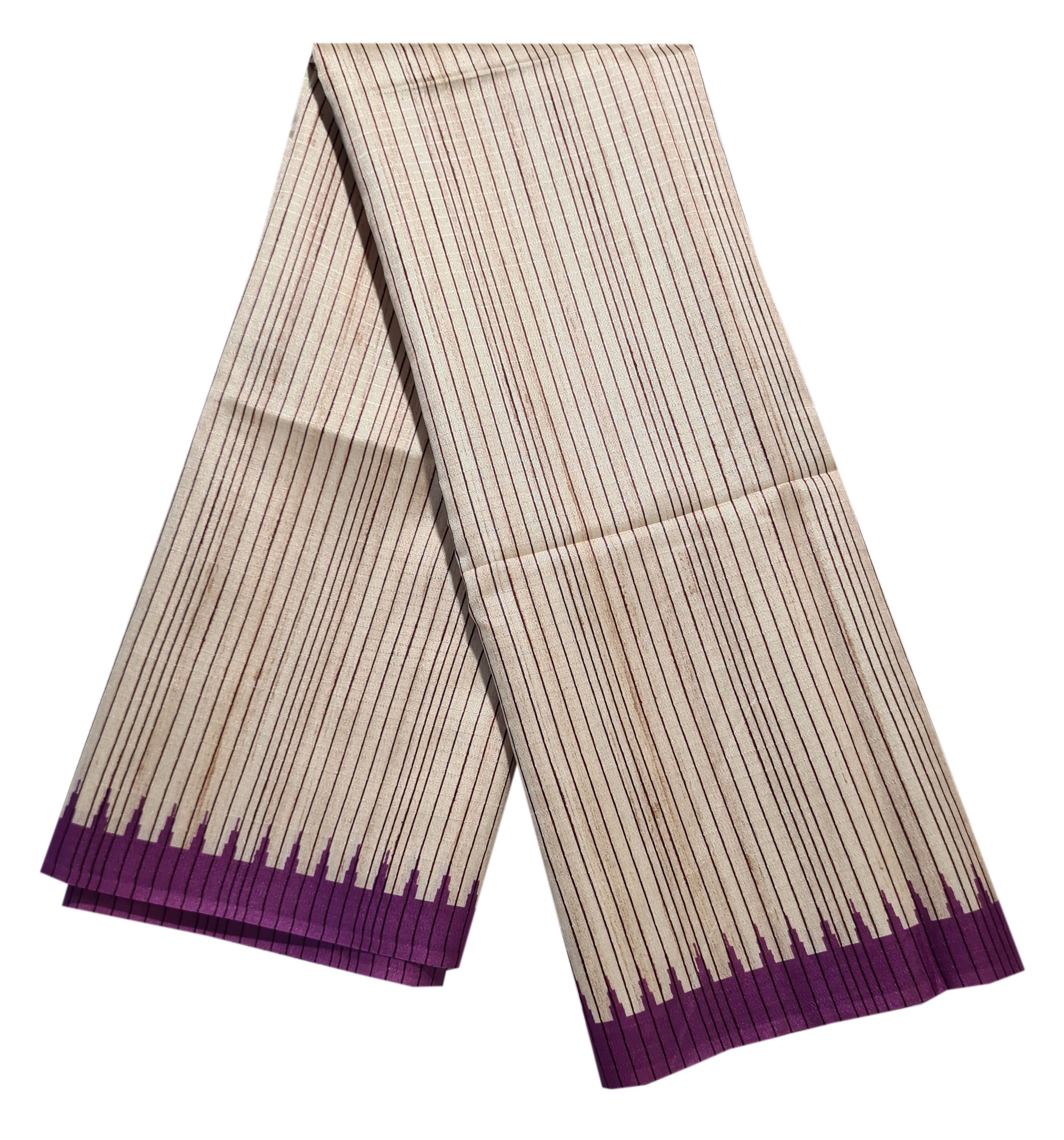 Semi Tussar Antic Design Sarees