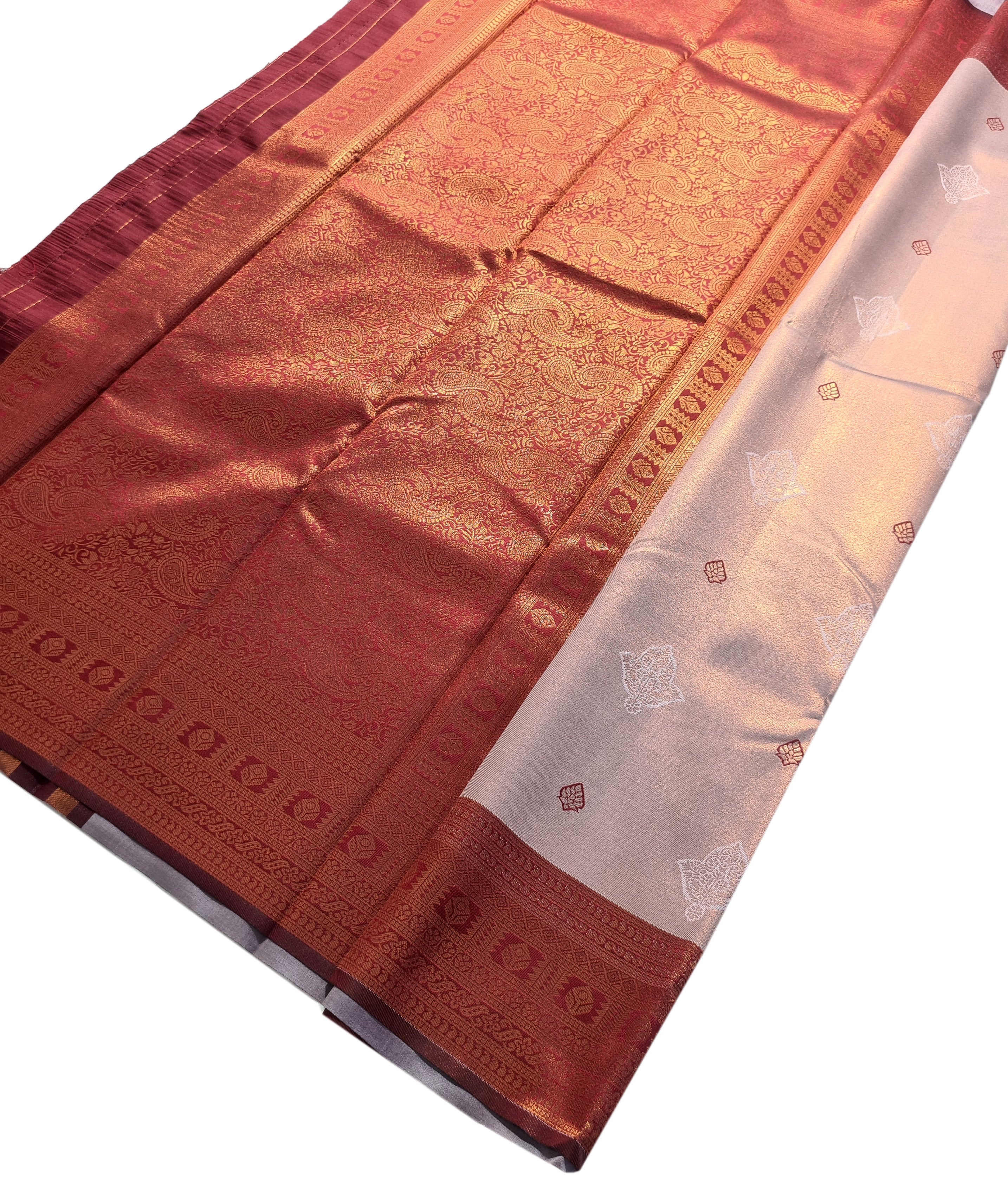 Antique Zari Butta Silk Saree