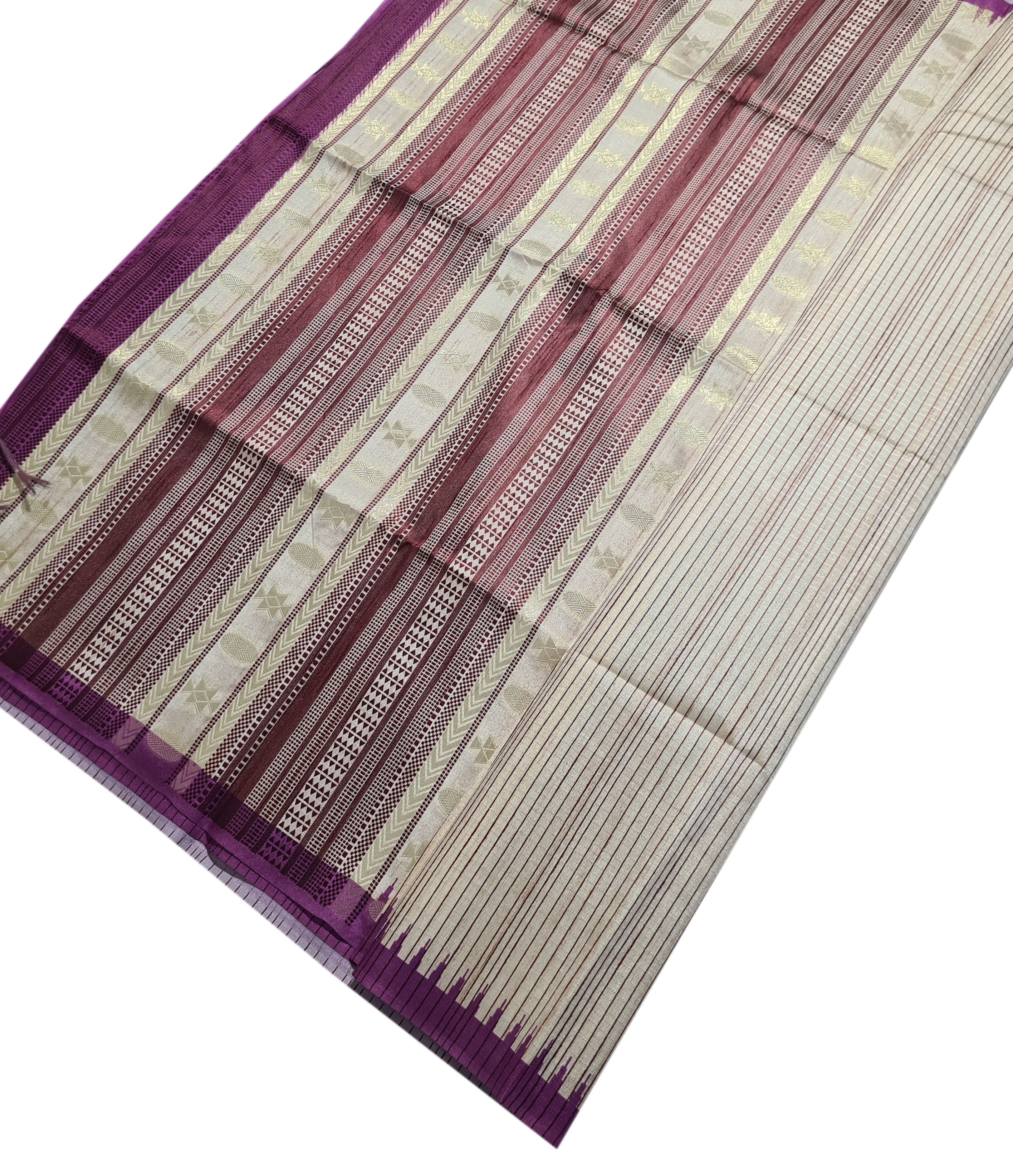 Semi Tussar Antic Design Sarees