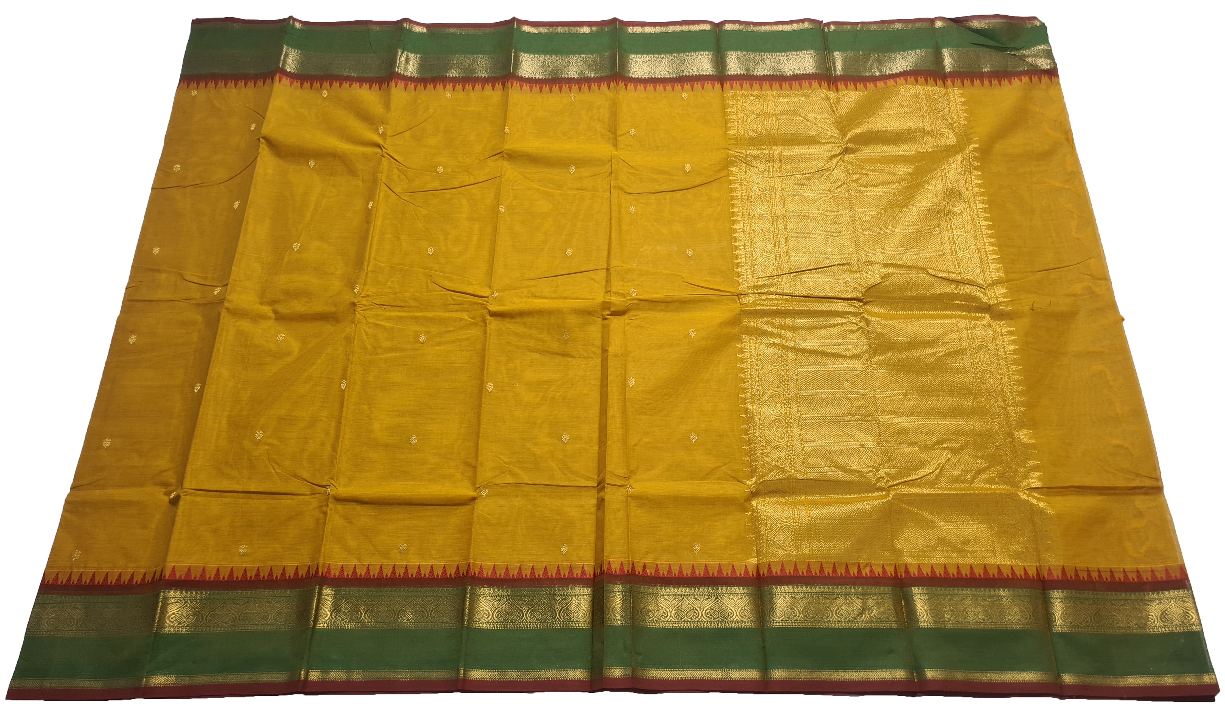 Kanchipuram Pure Silk Cotton Saree with Blouse