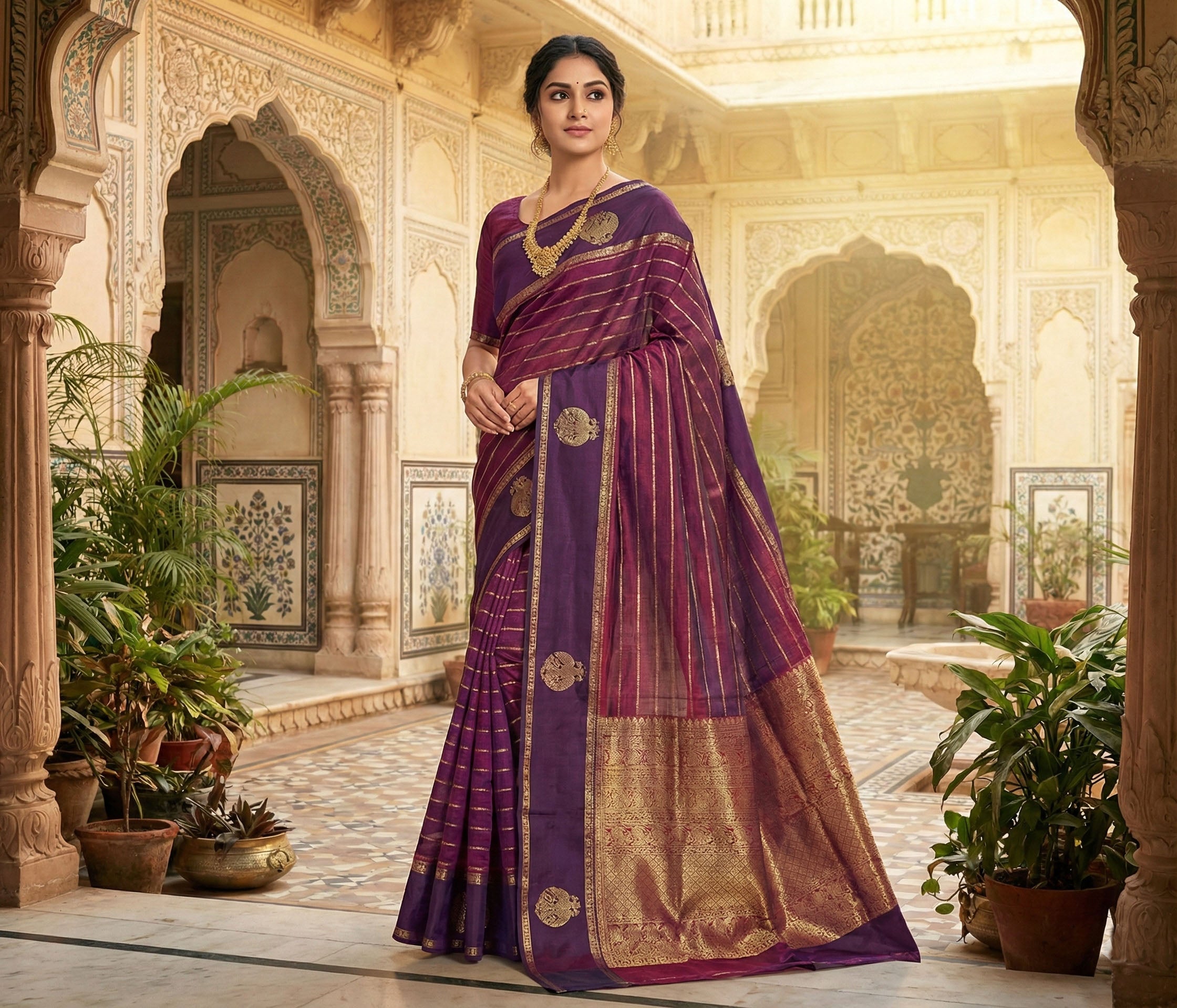 Kanchipuram Pure Silk Cotton Saree