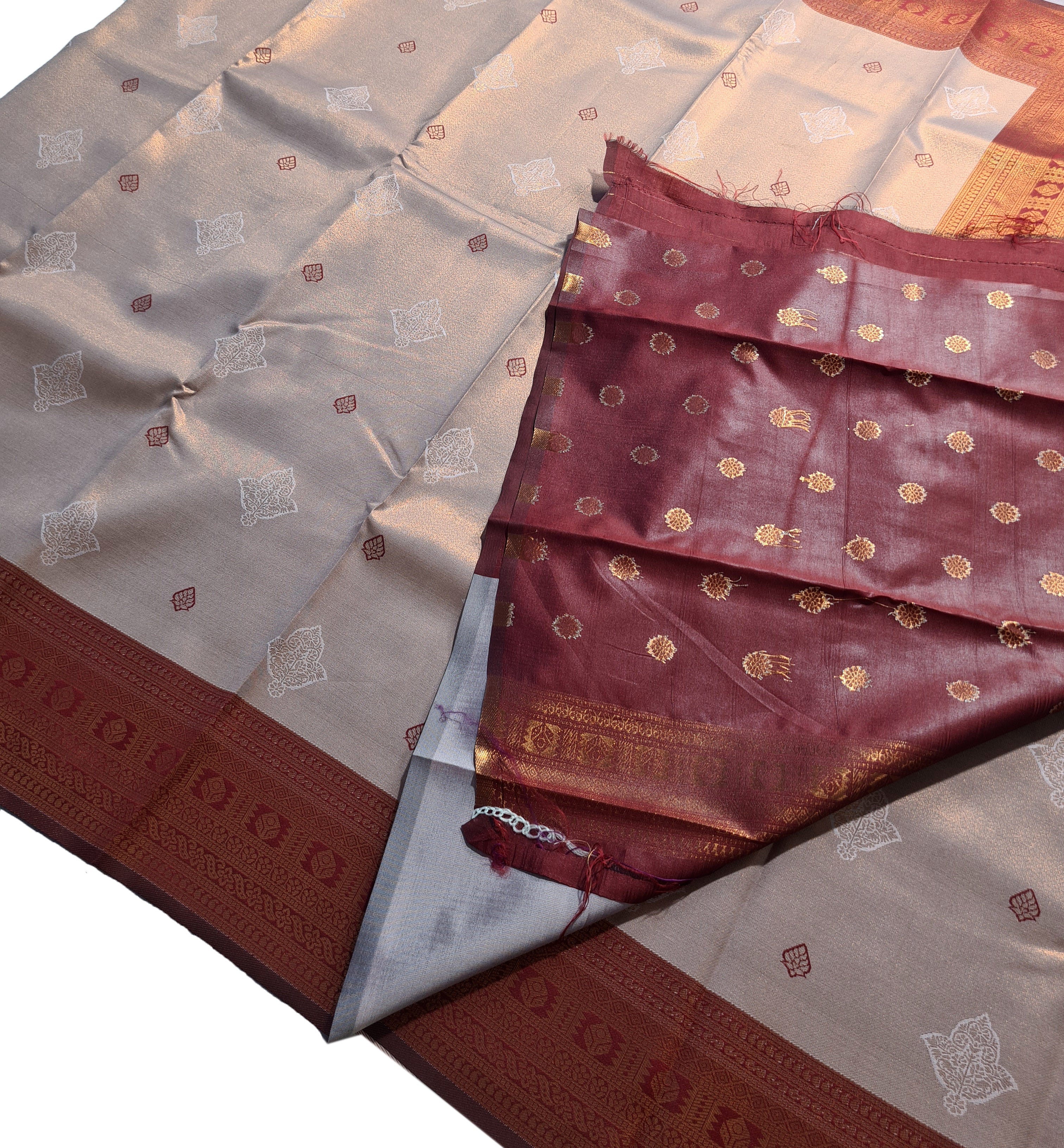 Antique Zari Butta Silk Saree