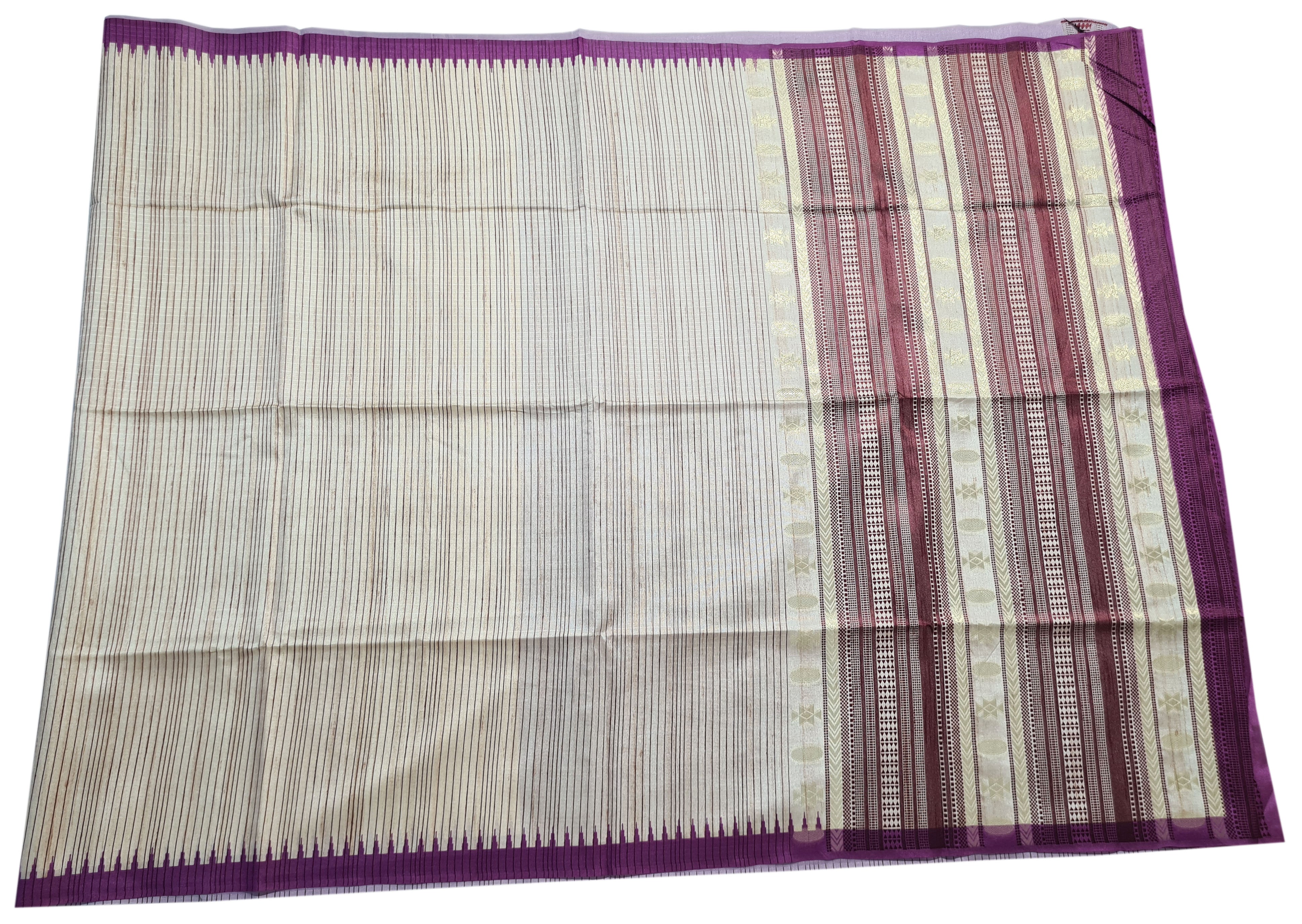 Semi Tussar Antic Design Sarees