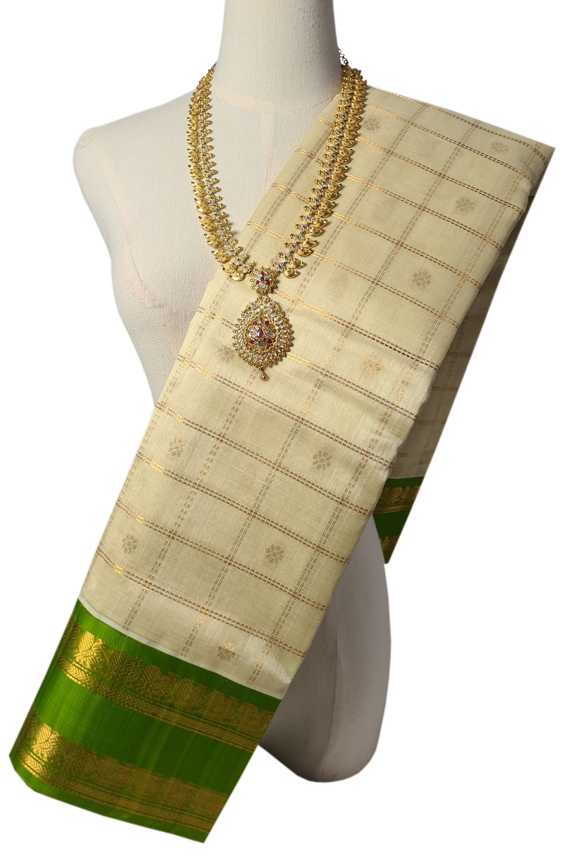 Korvai Kanchipuram pure silk cotton Sarees