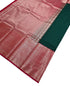 Kanchi Vegan Silk Saree With Contrast Blouse and Rich Jari Pallu