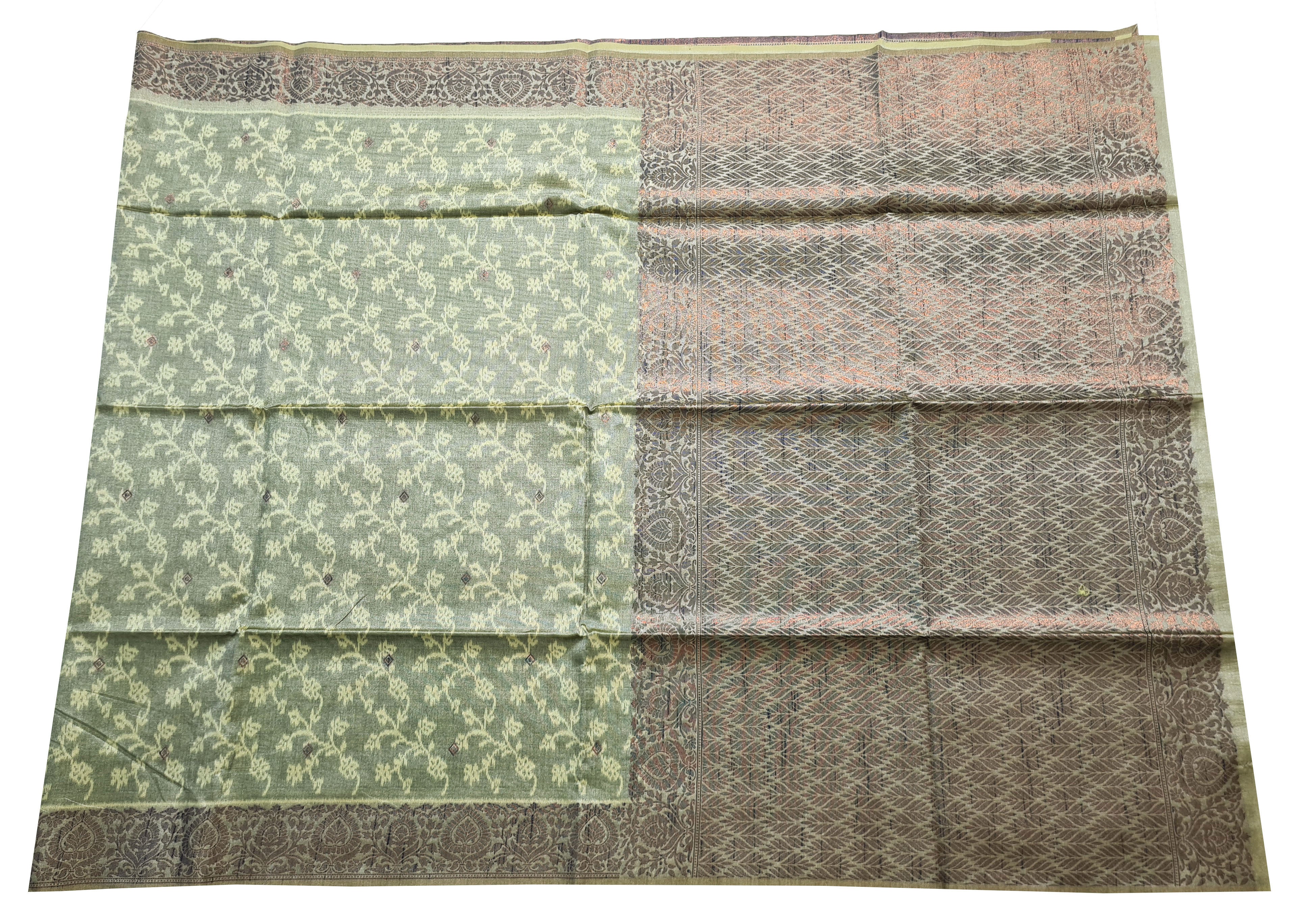 Semi Tussar Antic Design Sarees