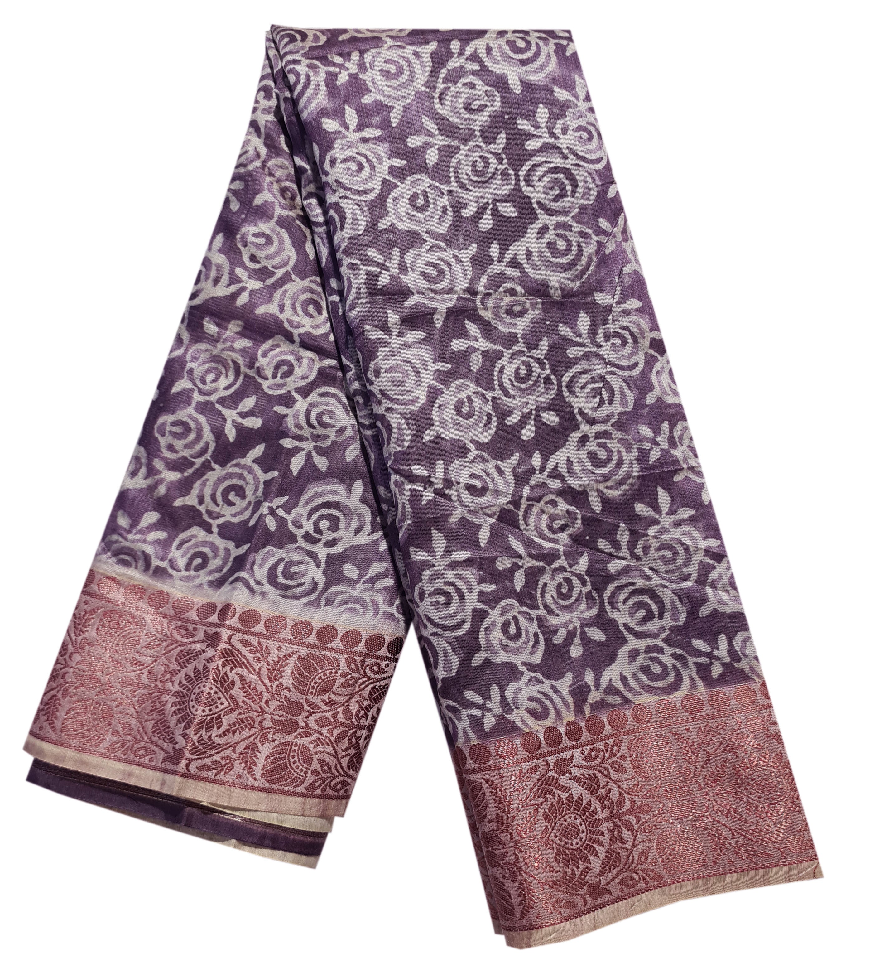 Semi Tussar Antic Design Sarees