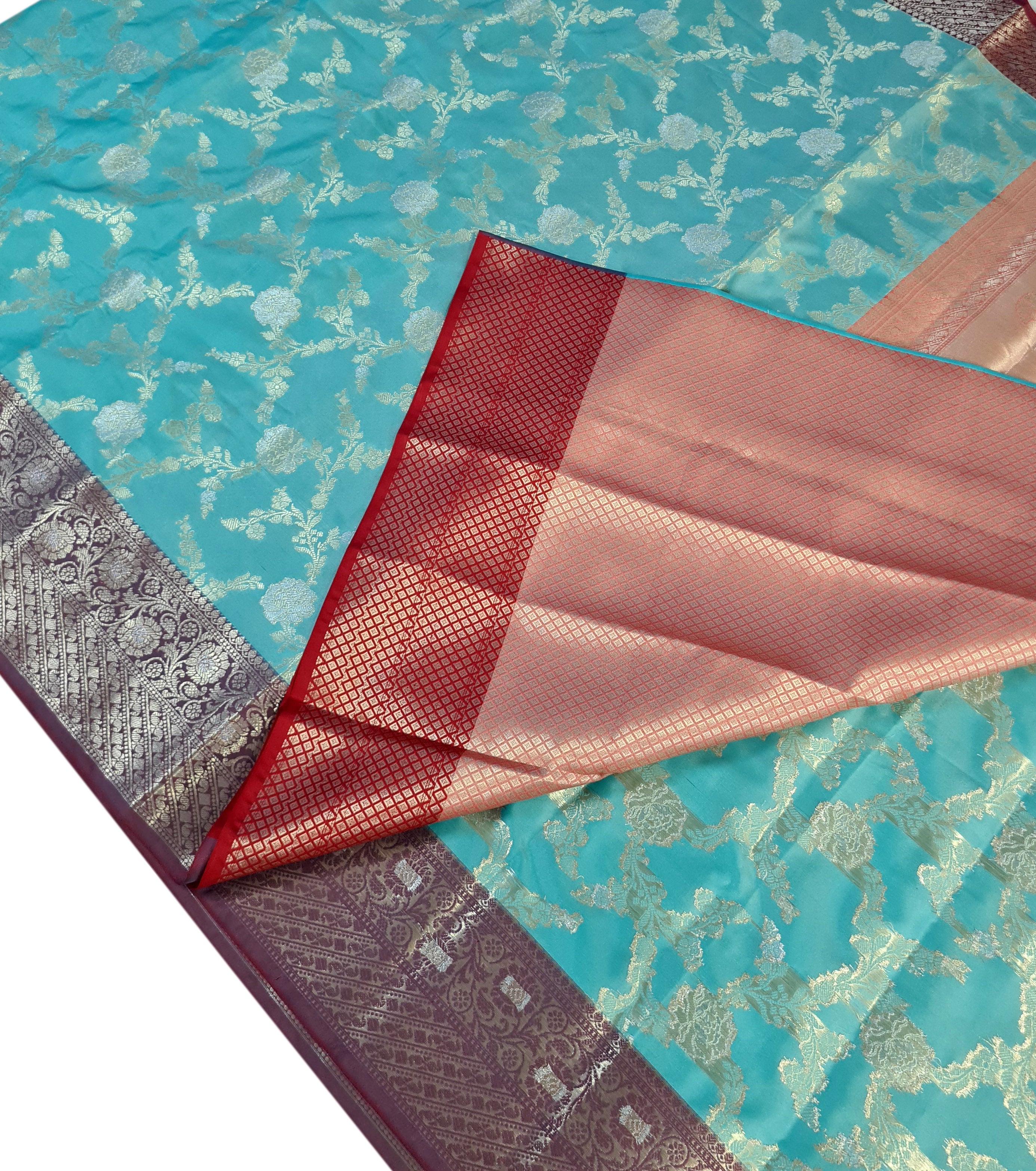 Banarasi Katan Jaal Silk Sarees