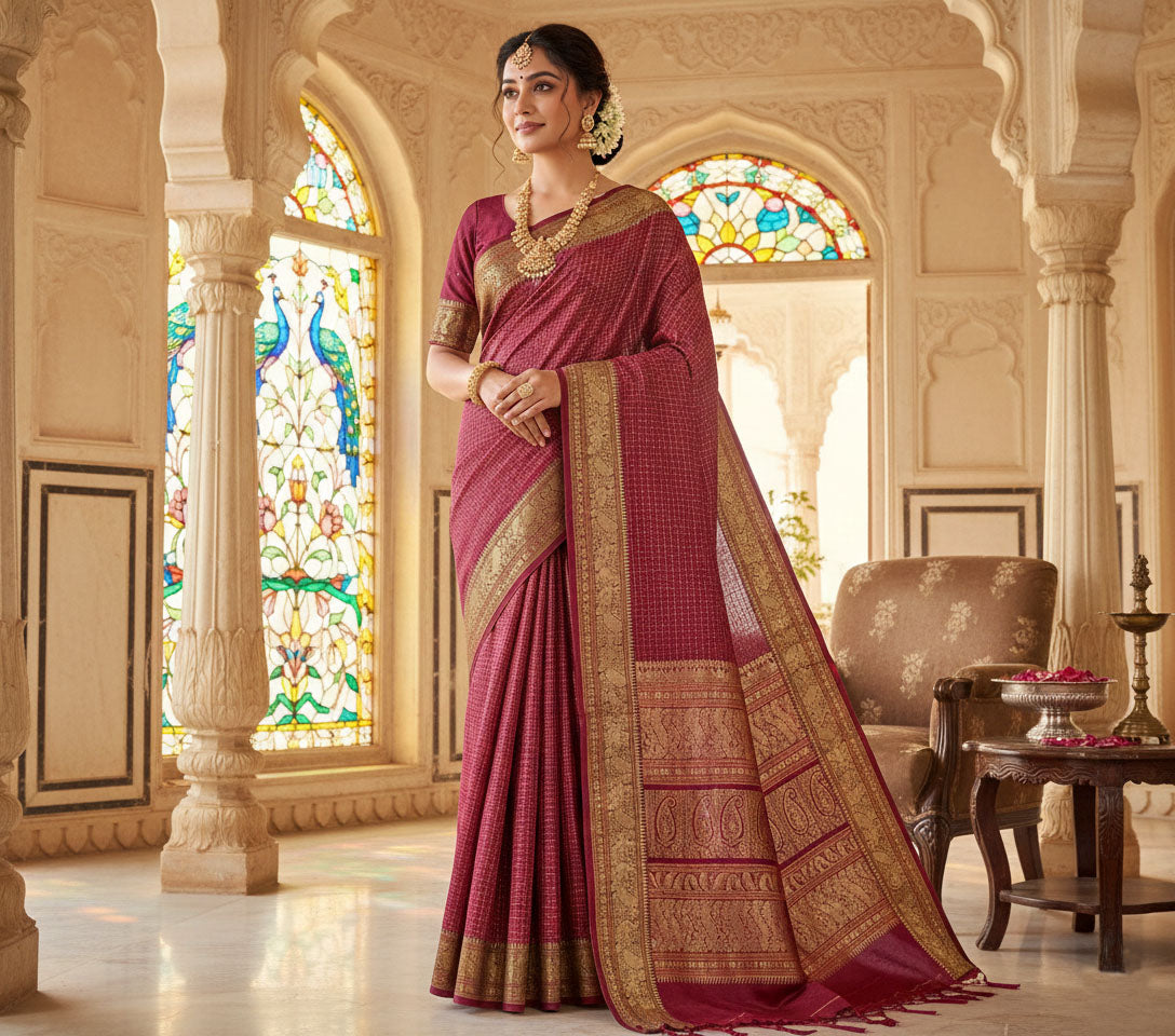 Kanchipuram Pure Silk Cotton Saree