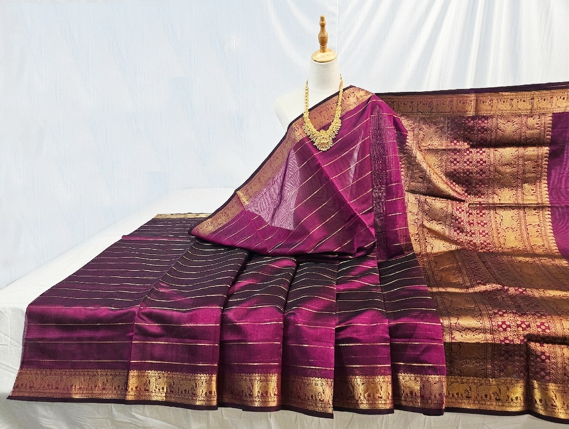 Kanchipuram Pure Silk Cotton Saree