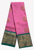 Kanchi Vegan Silk Saree With Contrast Blouse and Rich Jari Pallu