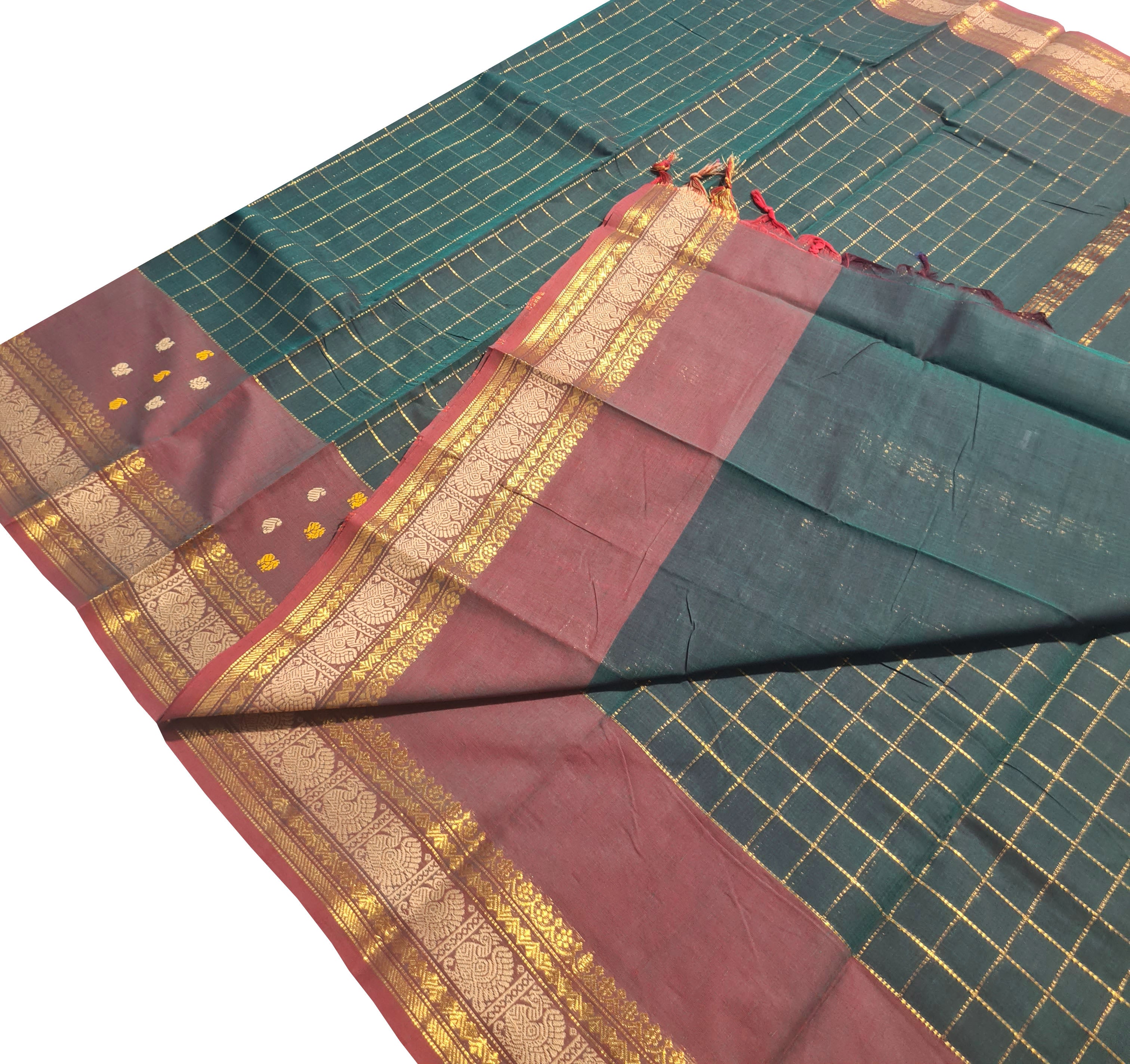 Kanchipuram Agarlic Cotton Sarees