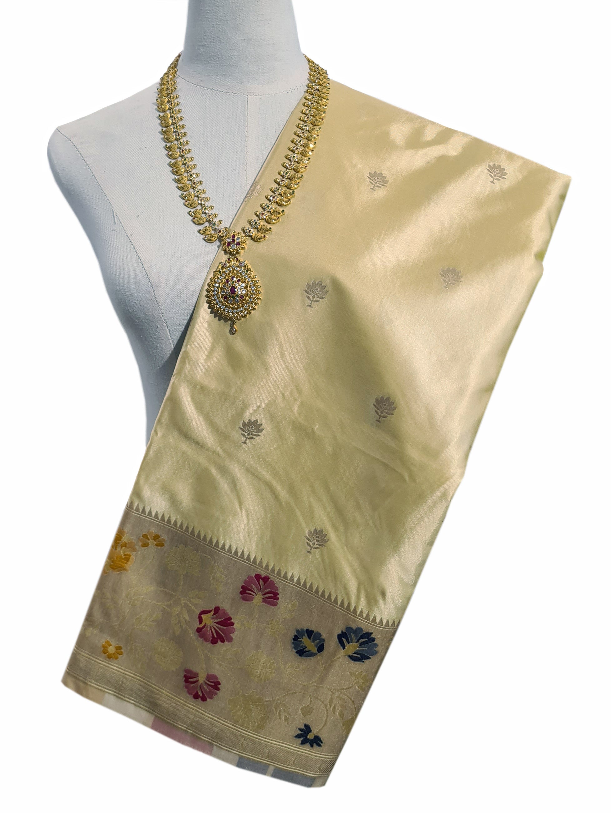 Bengaluru Crape Antic Silk Meena Sarees
