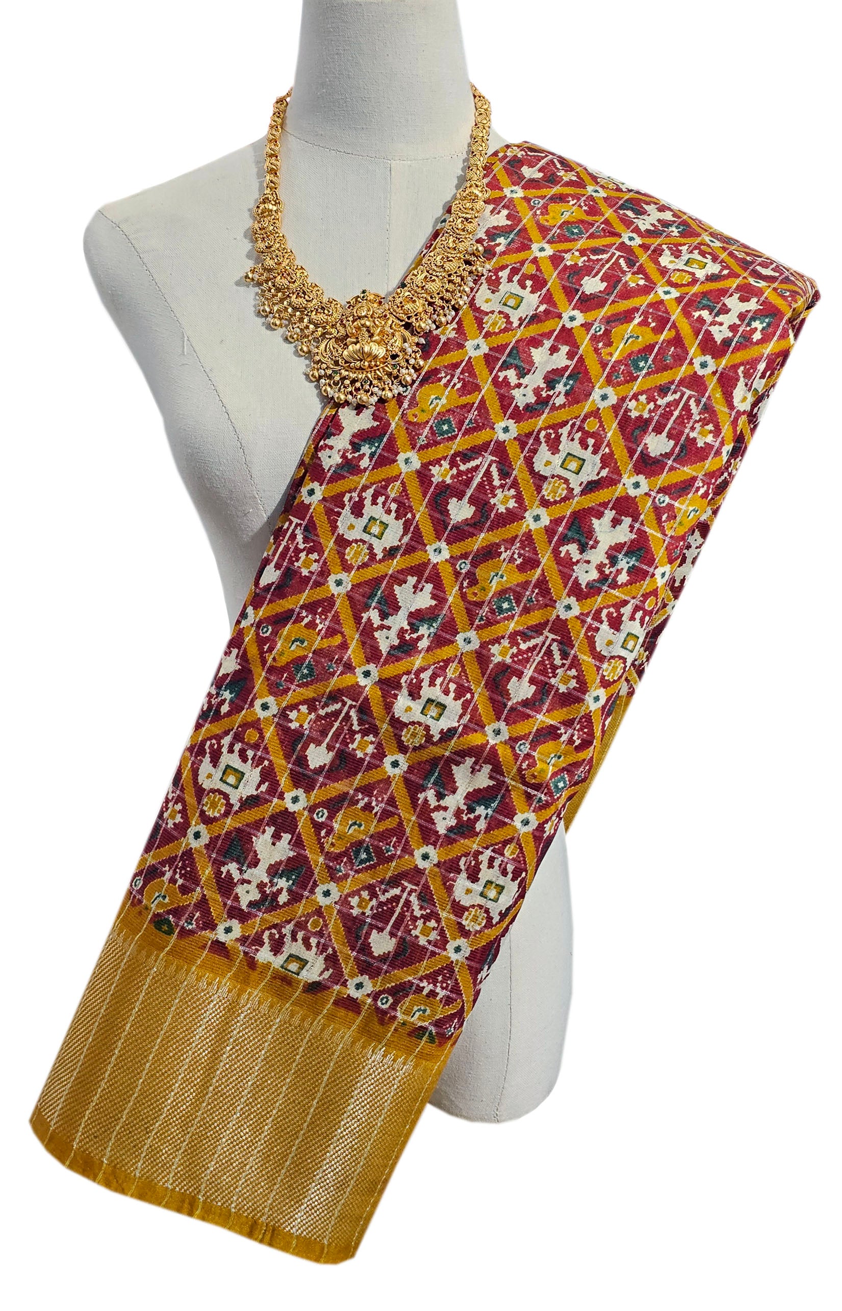 Semi tussar Antic Design Sarees