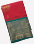 Kanchi Vegan Silk Saree With Contrast Blouse and Rich Jari Pallu